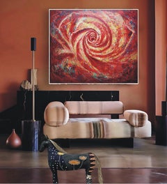 Création de la perfection : Peinture abstraite à l'huile et à l'acrylique, 100x120 cm