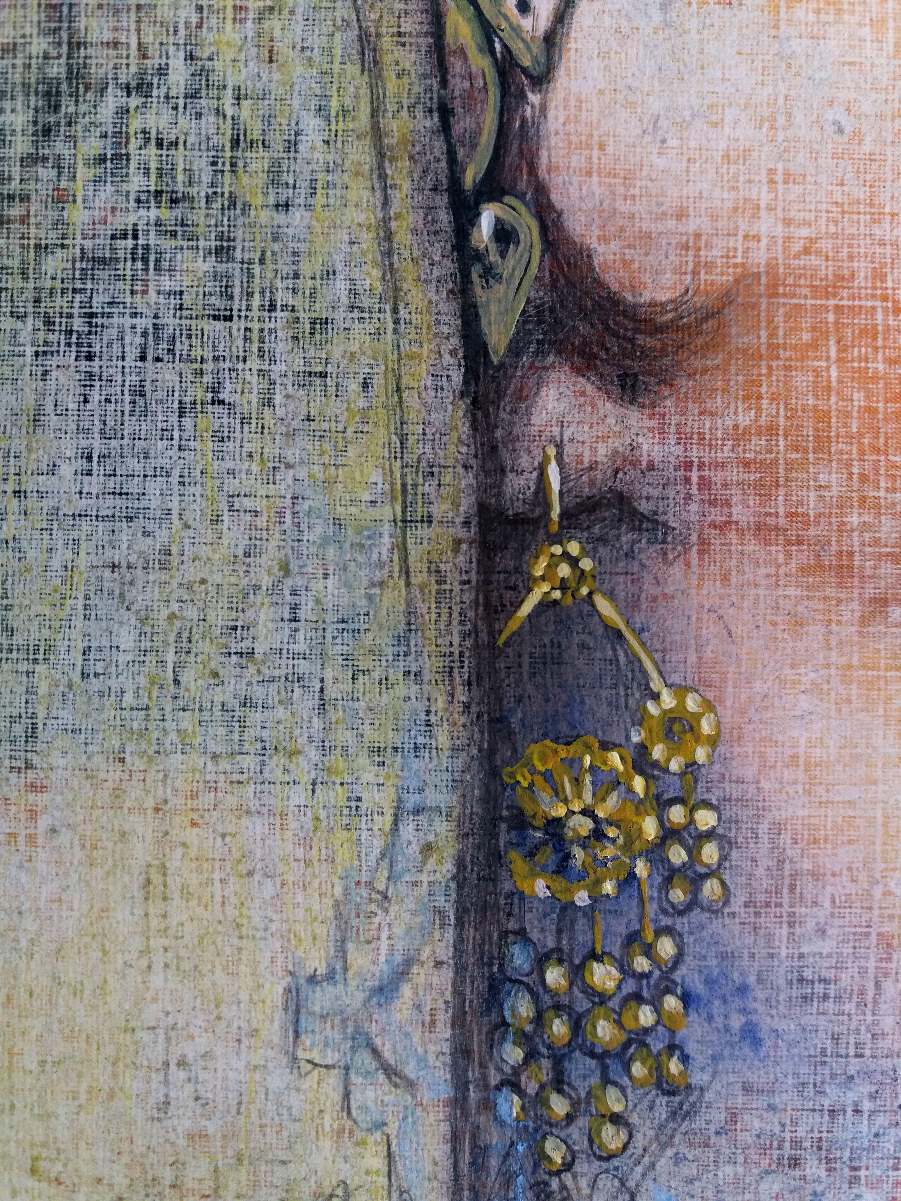 Zygnus. Originalgemälde (Grau), Figurative Painting, von RAKHMET REDZHEPOV (RAMZI)