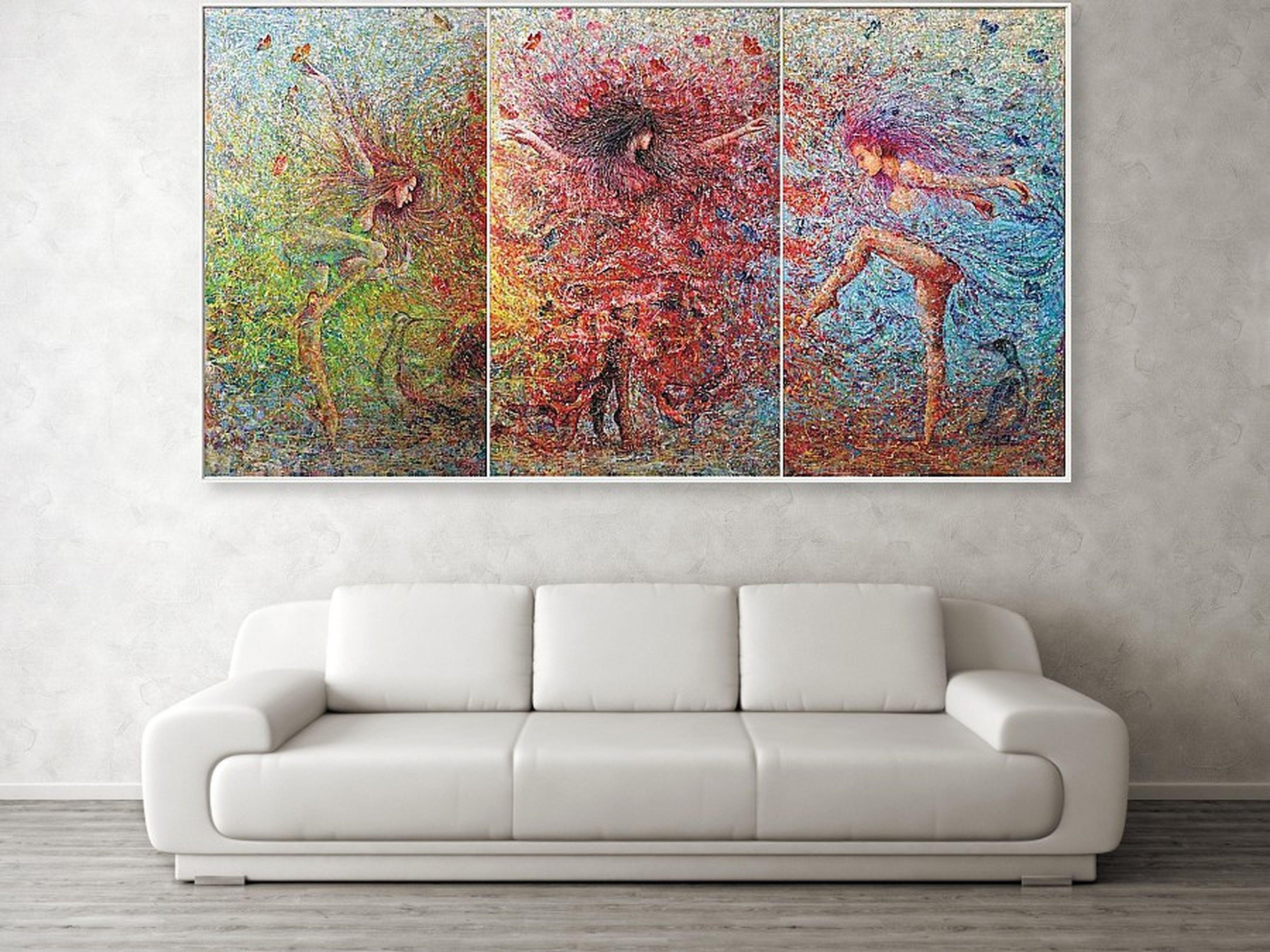 Dance of the Enchantresses (triptych) For Sale 3