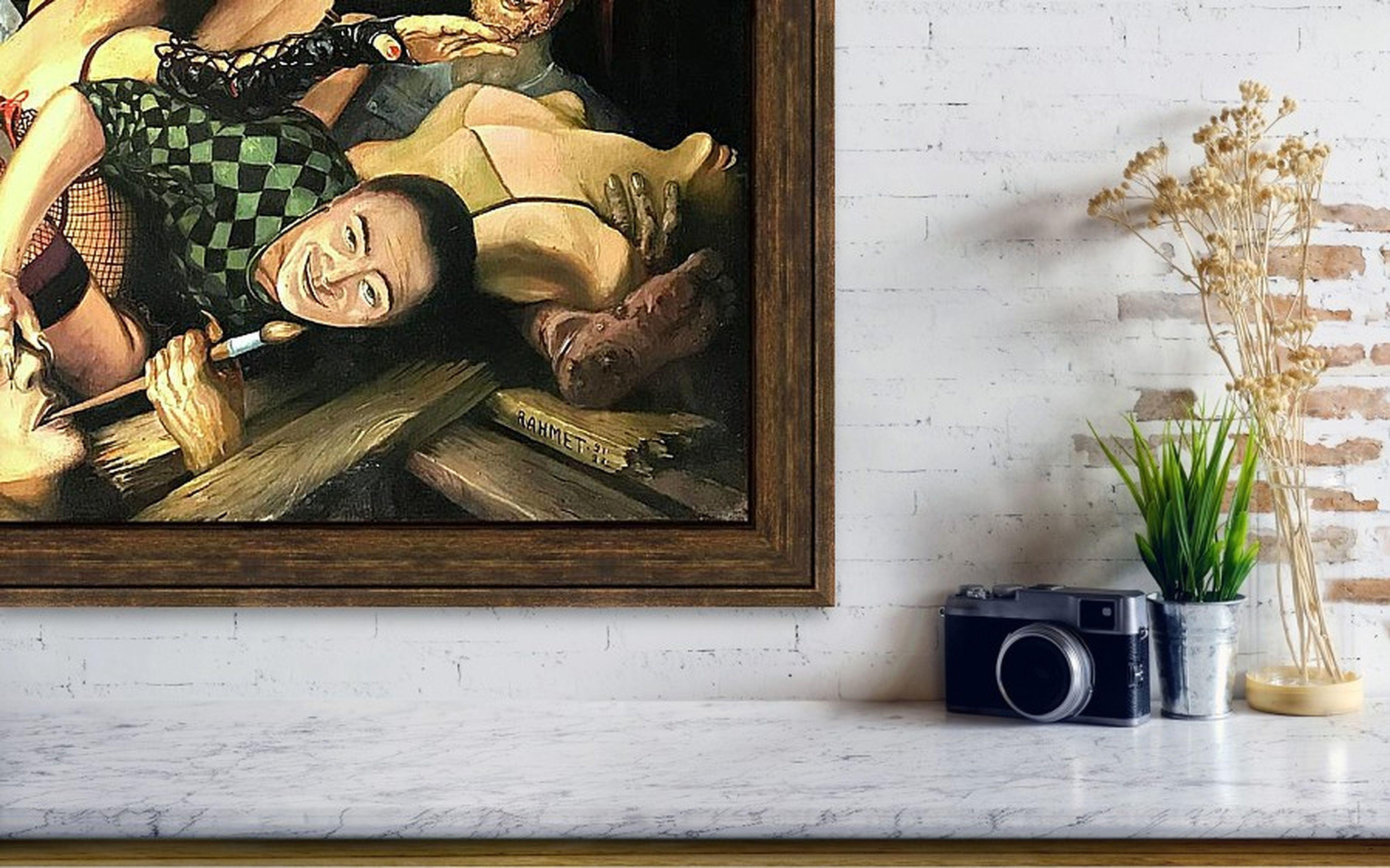 Autorretrato doble.. pintura original en venta 6