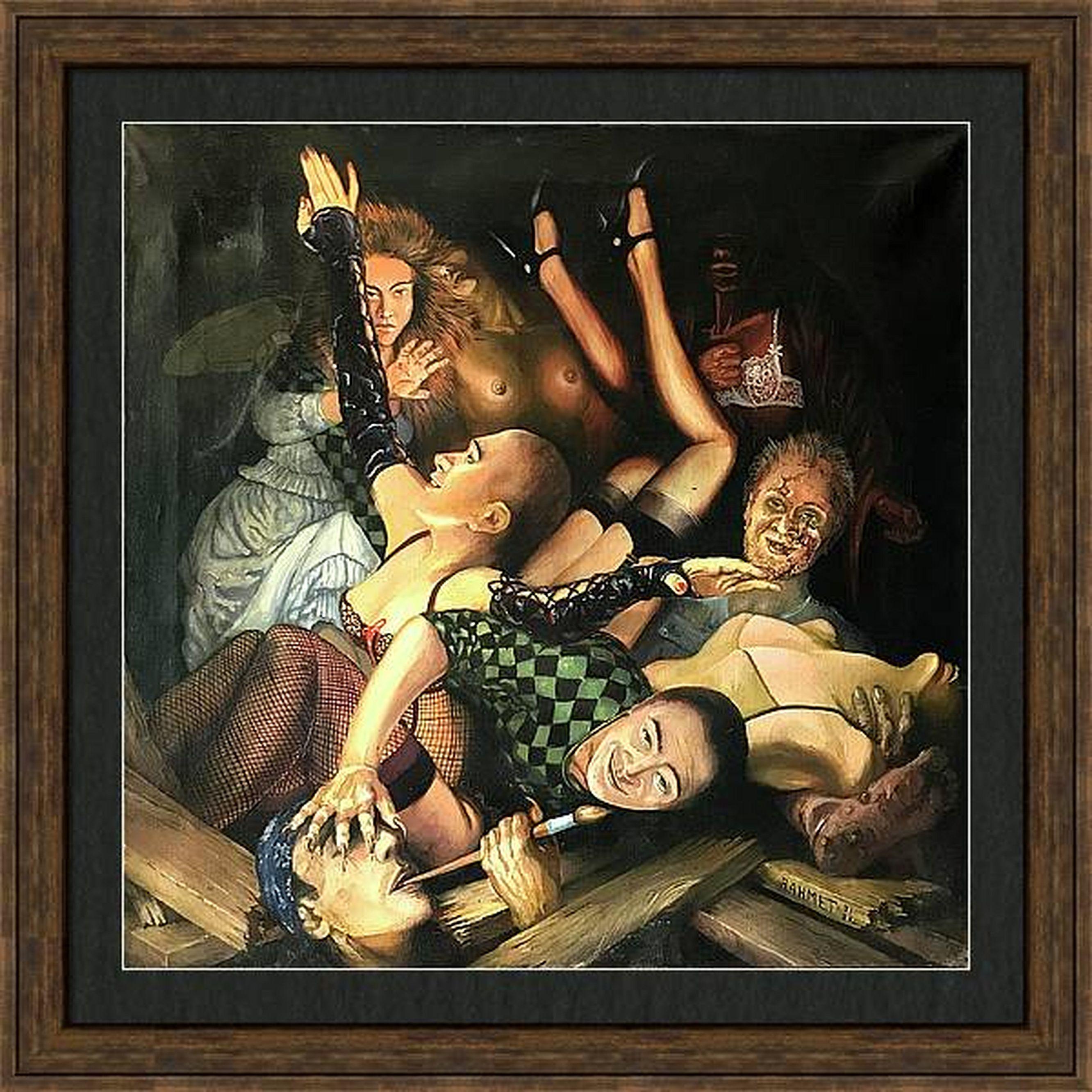 Autorretrato doble.. pintura original en venta 9