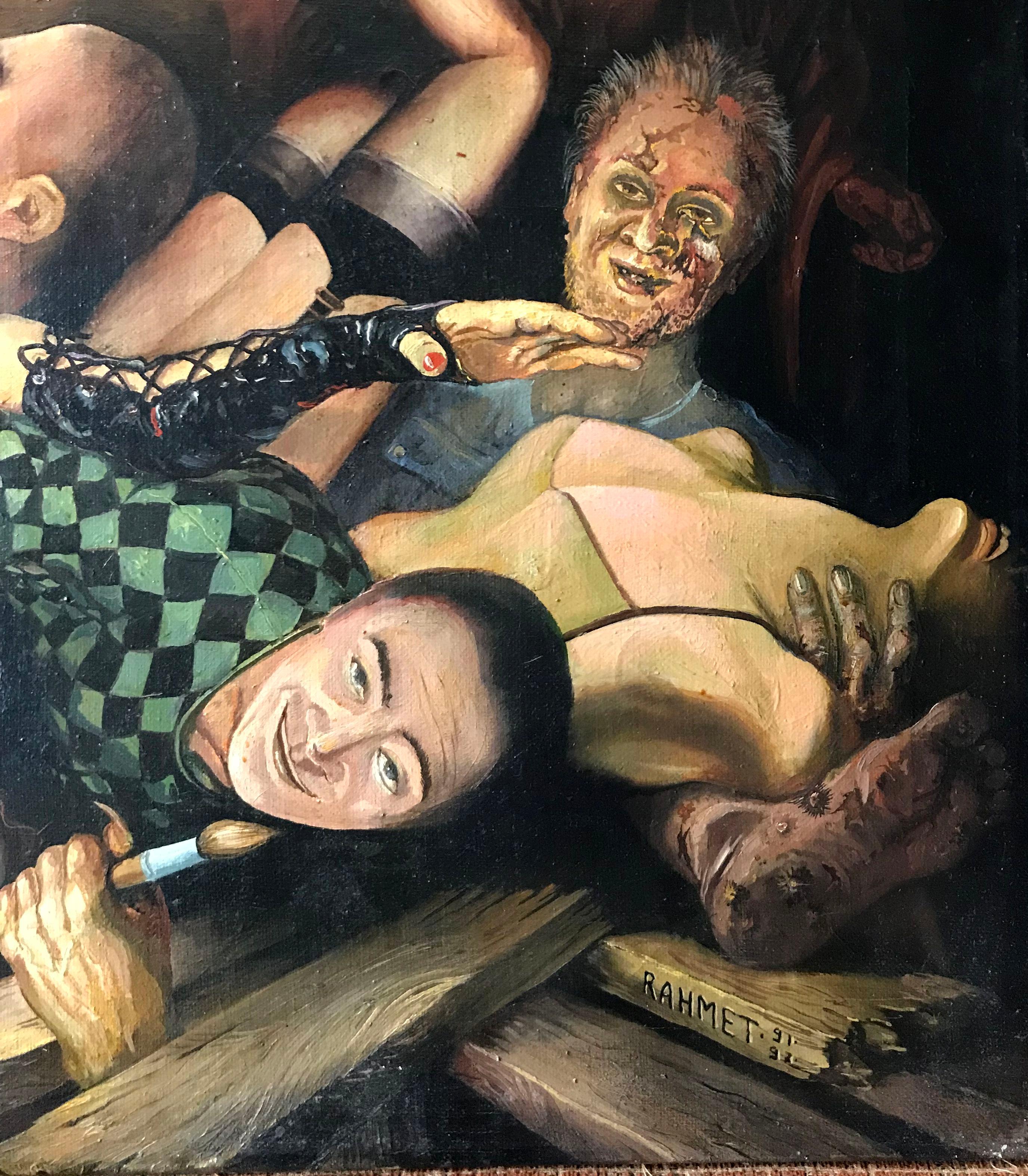 Autorretrato doble.. pintura original en venta 1