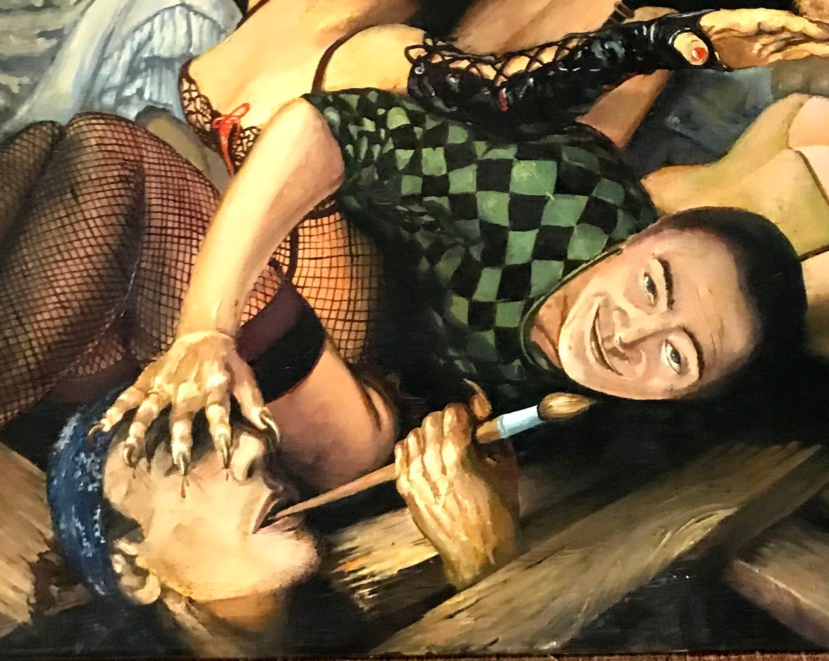 Autorretrato doble.. pintura original en venta 2