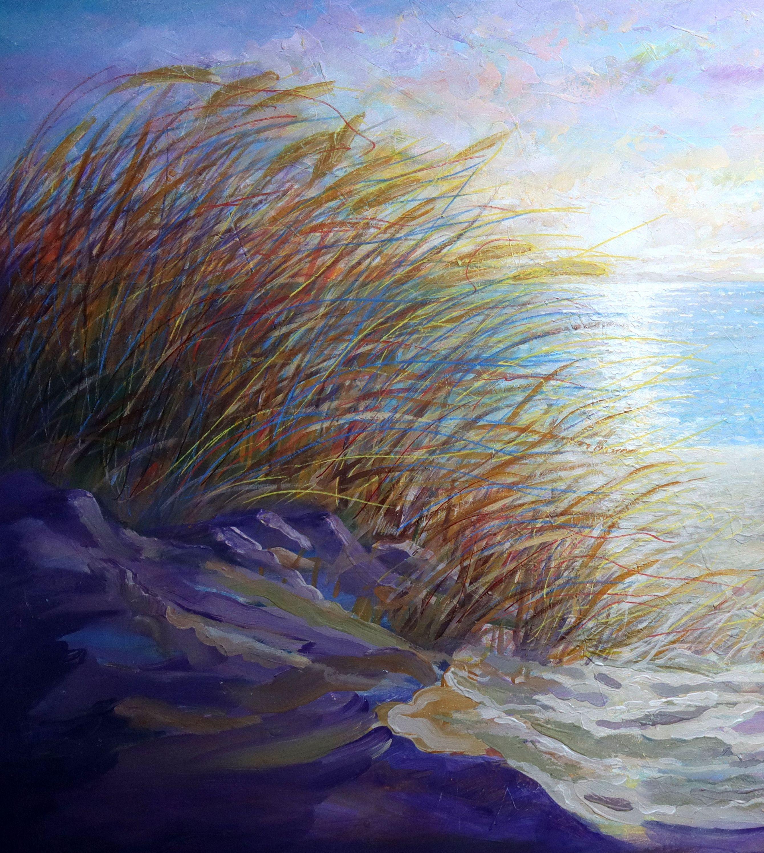 Dunes - Impressionist Painting by RAKHMET REDZHEPOV (RAMZI)