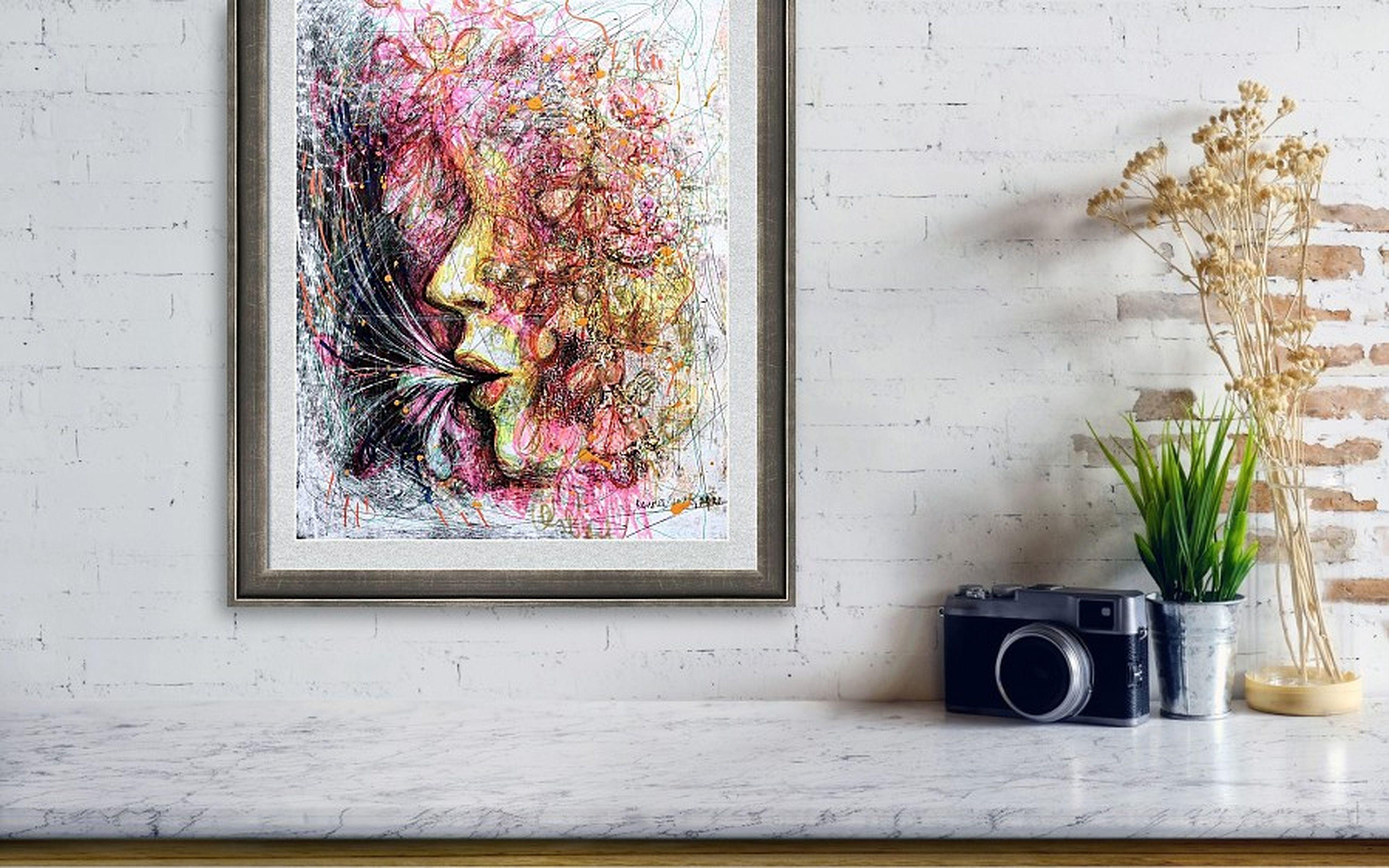 Verzauberin (Grau), Abstract Painting, von RAKHMET REDZHEPOV (RAMZI)