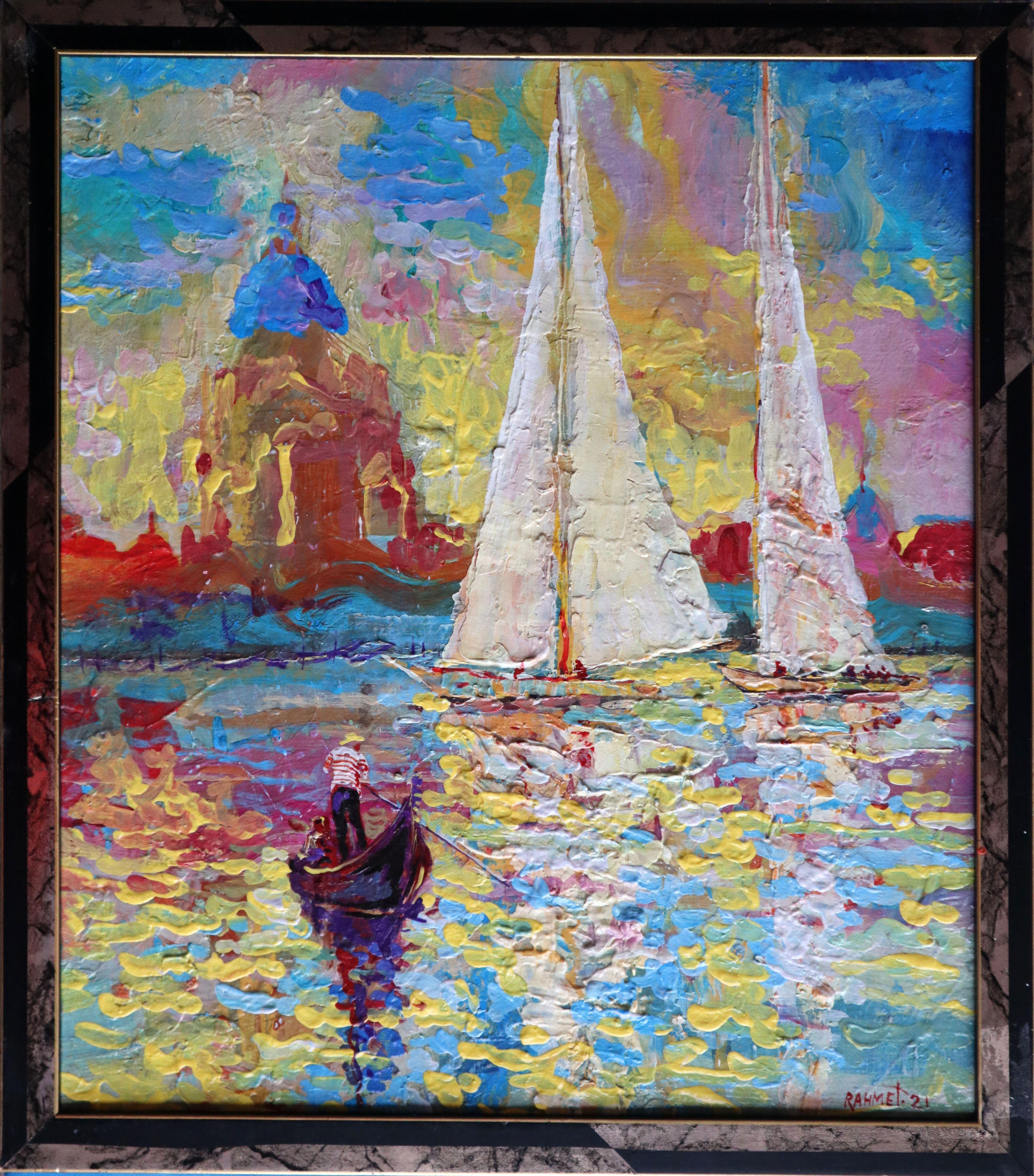 Eingang von Segelbooten nach Venedig im Angebot 5