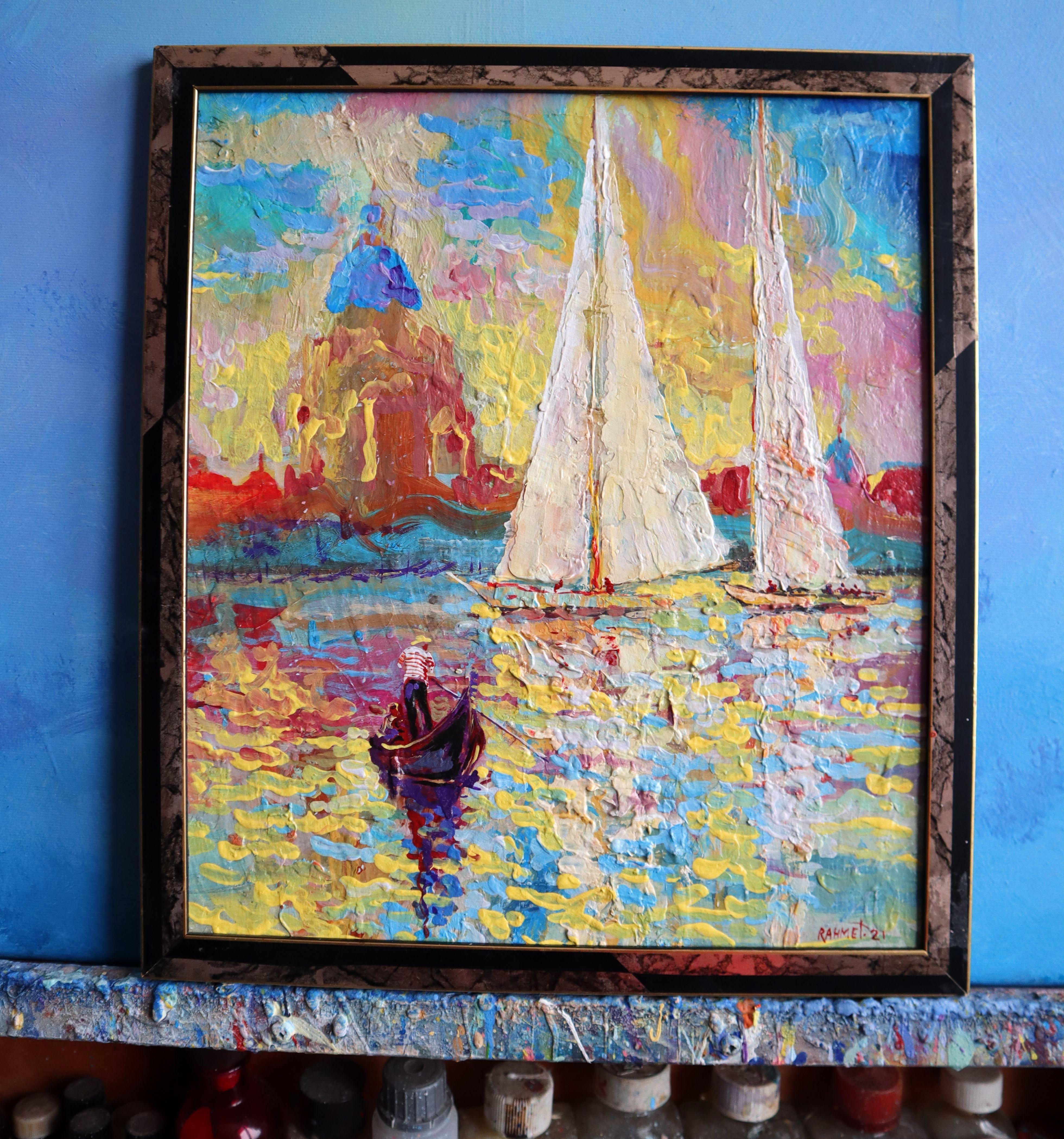 Eingang von Segelbooten nach Venedig im Angebot 6