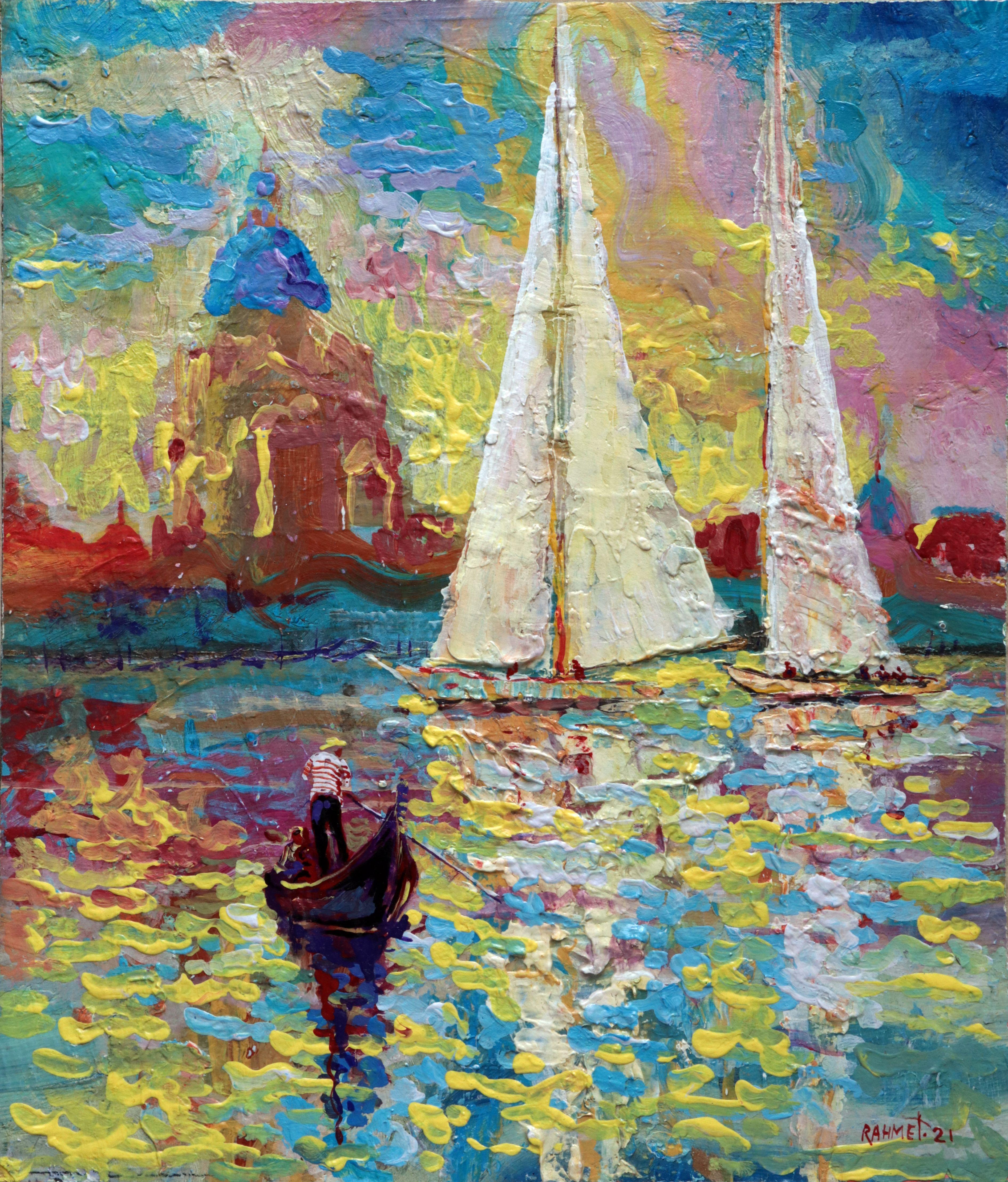 Eingang von Segelbooten nach Venedig im Angebot 4