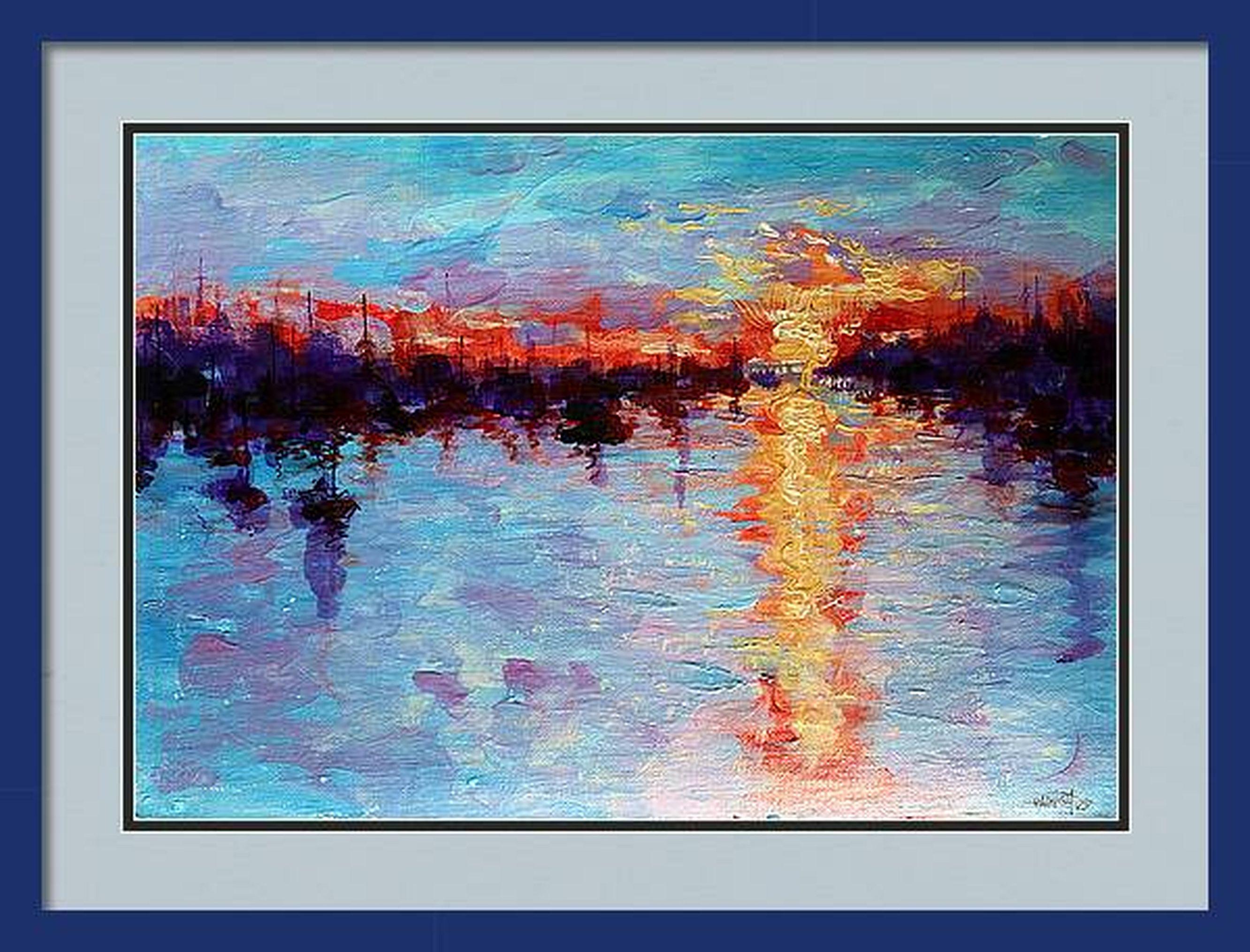 Bahía Vespertina - Painting Expresionista de RAKHMET REDZHEPOV (RAMZI)