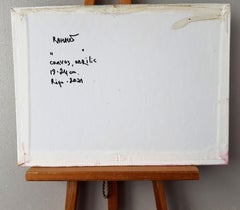 Evening Fishing - Landscape Painting, Impasto Technique, 18x24 CM