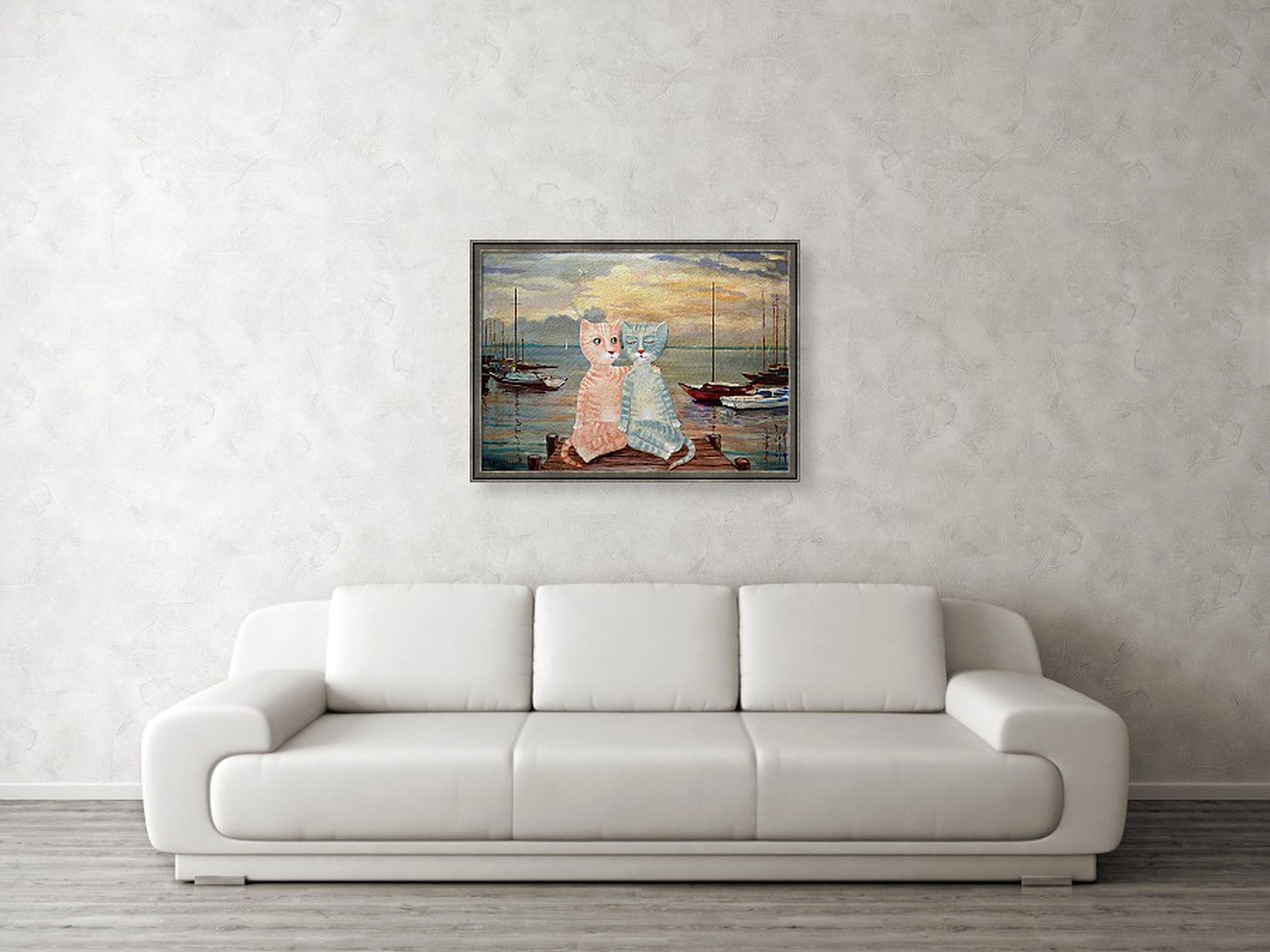 EVENING. Originalgemälde – Painting von RAKHMET REDZHEPOV (RAMZI)