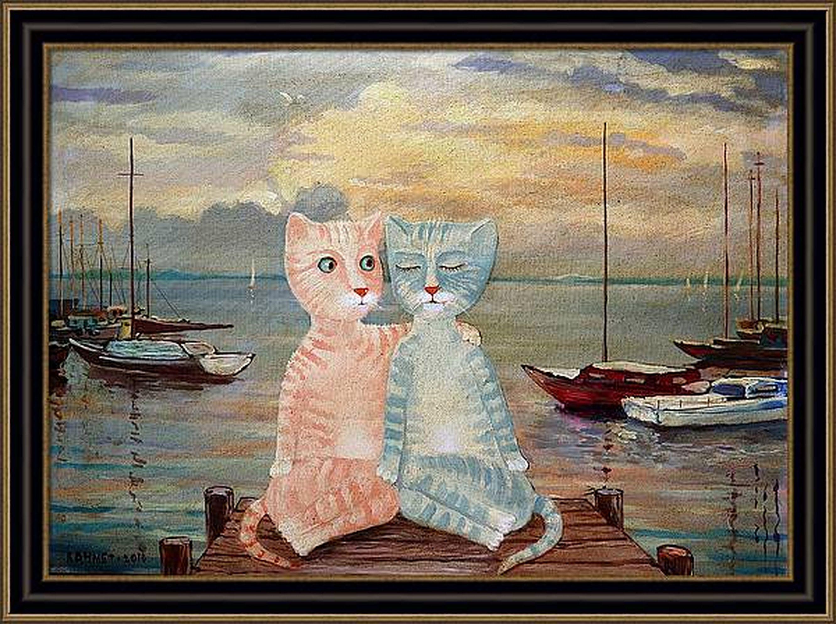 EVENING. Originalgemälde (Pop-Art), Painting, von RAKHMET REDZHEPOV (RAMZI)