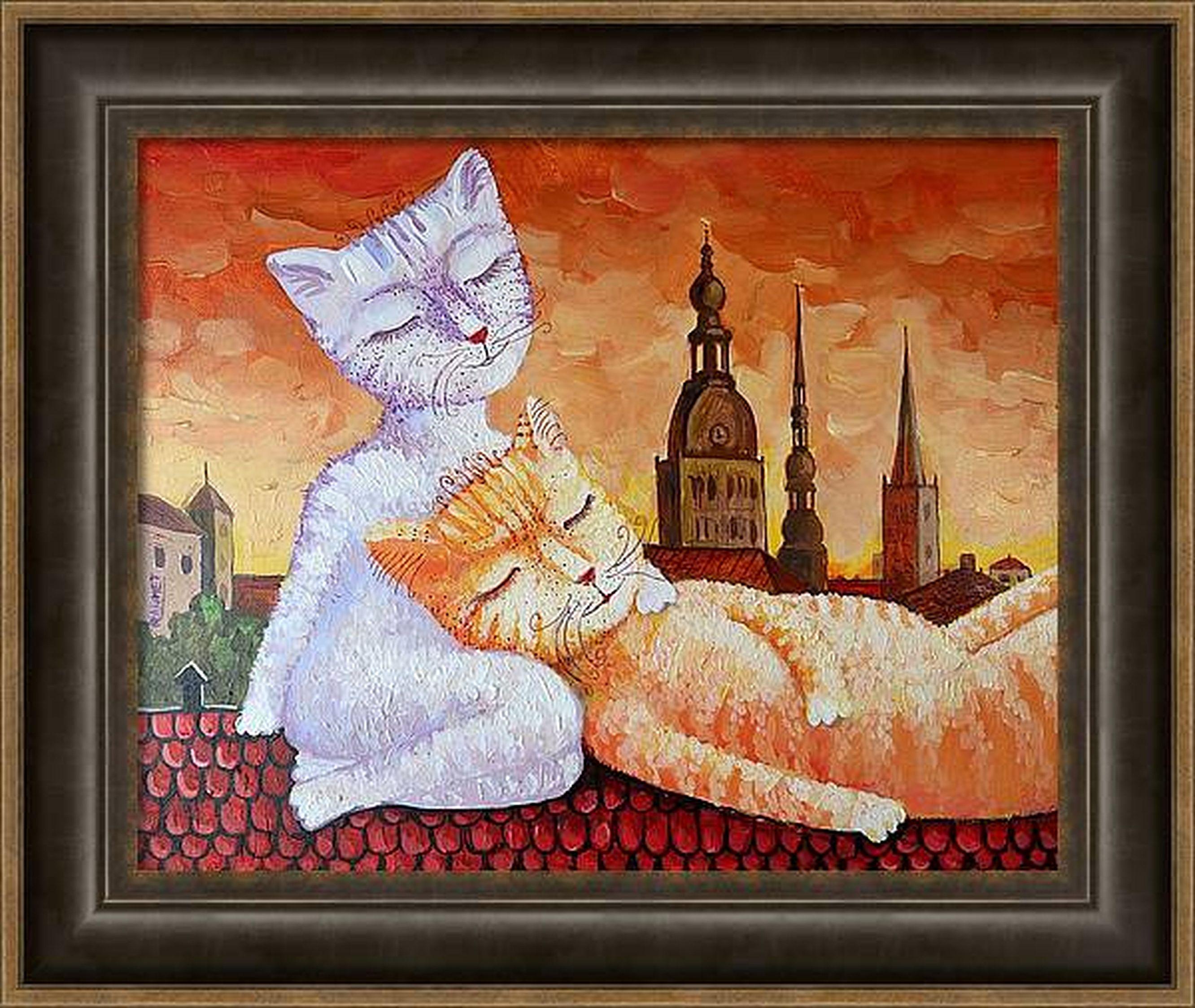 RIPOSO SERALE - Animal Painting Marrone di RAKHMET REDZHEPOV (RAMZI)