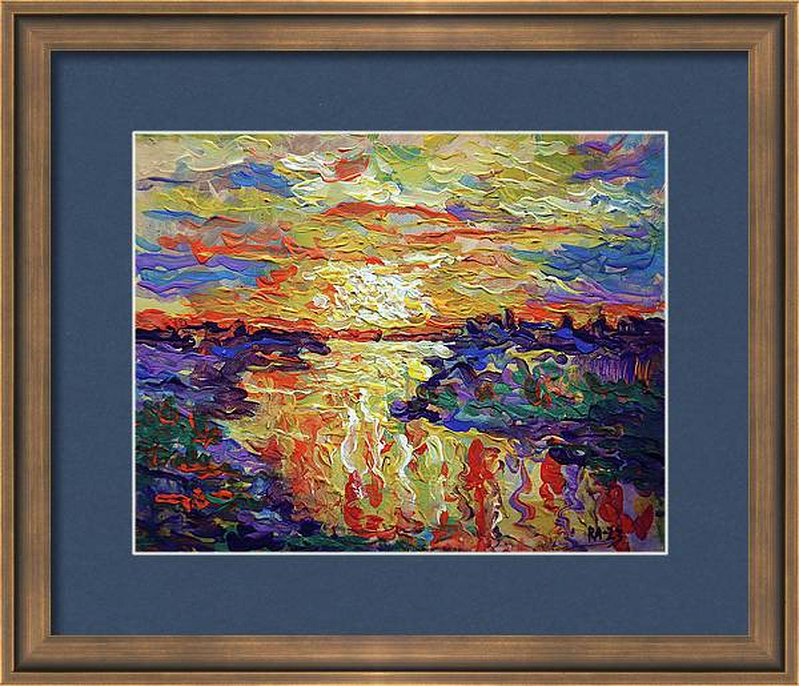 Evening River - Painting by RAKHMET REDZHEPOV (RAMZI)