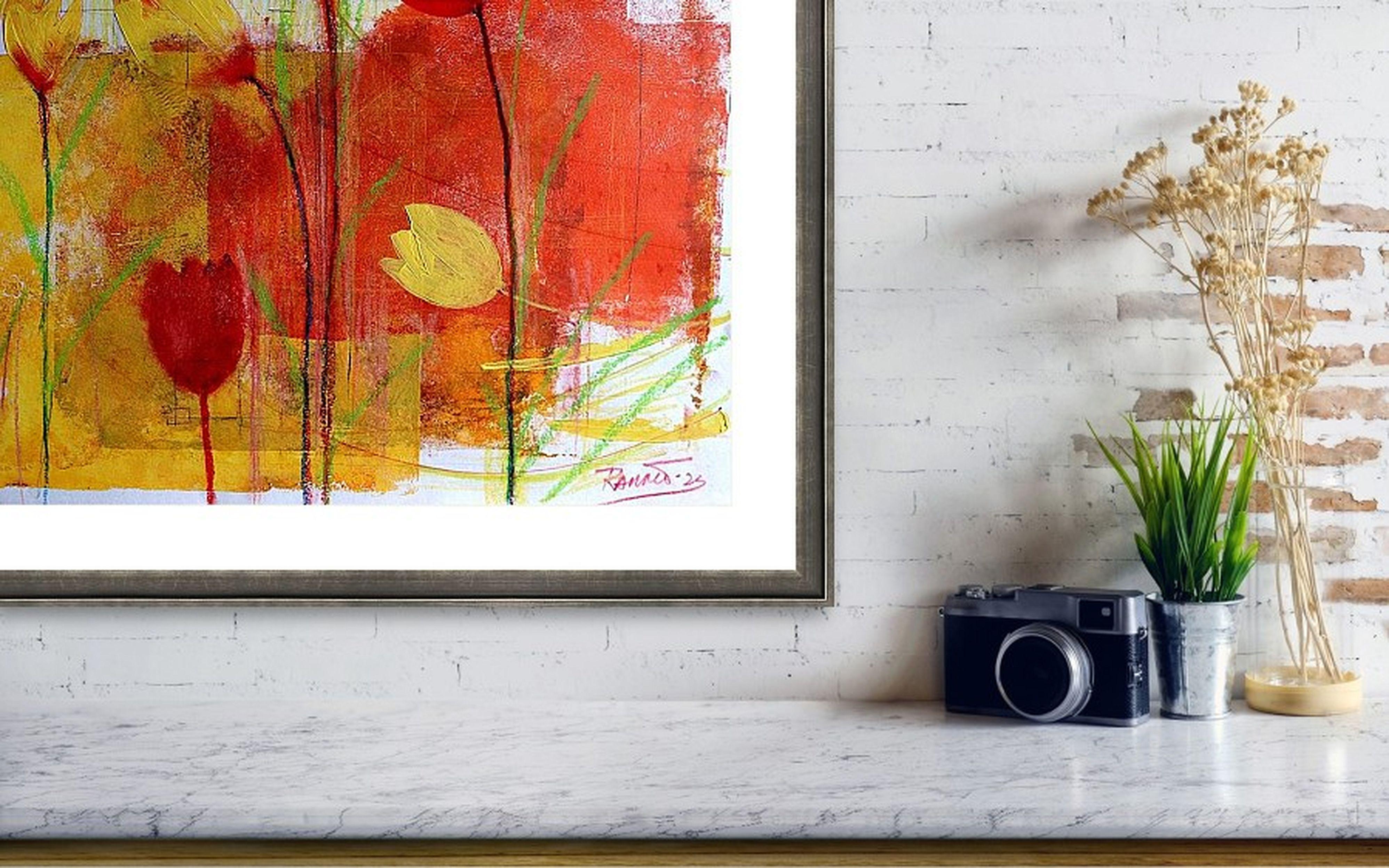 Fanasy with Flowers 100 - Impressionist Painting by RAKHMET REDZHEPOV (RAMZI)