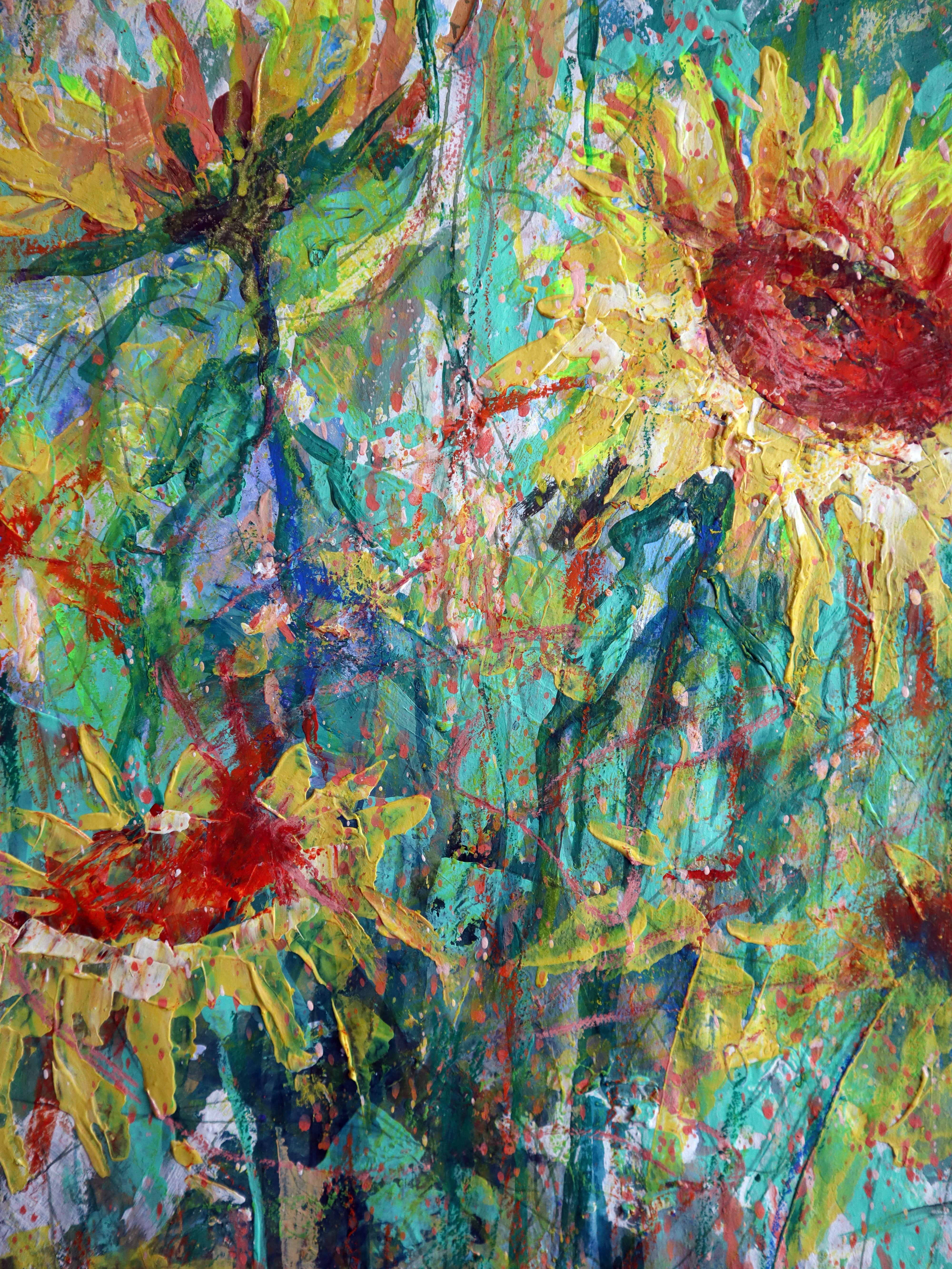 Fanasie mit Blumen 104 (Impressionismus), Painting, von RAKHMET REDZHEPOV (RAMZI)