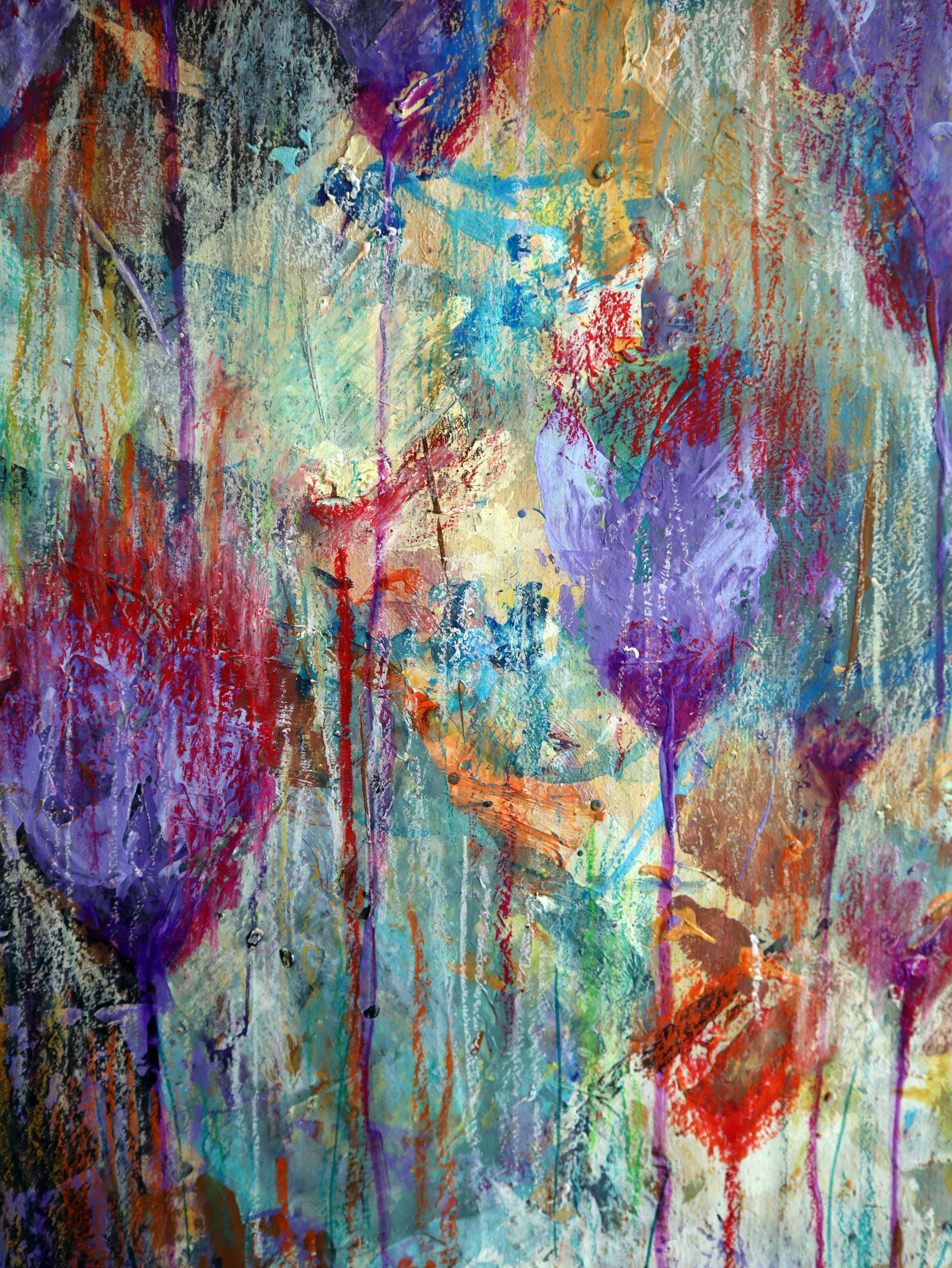 Fanasy con flores 109 - Interior Painting Gris de RAKHMET REDZHEPOV (RAMZI)