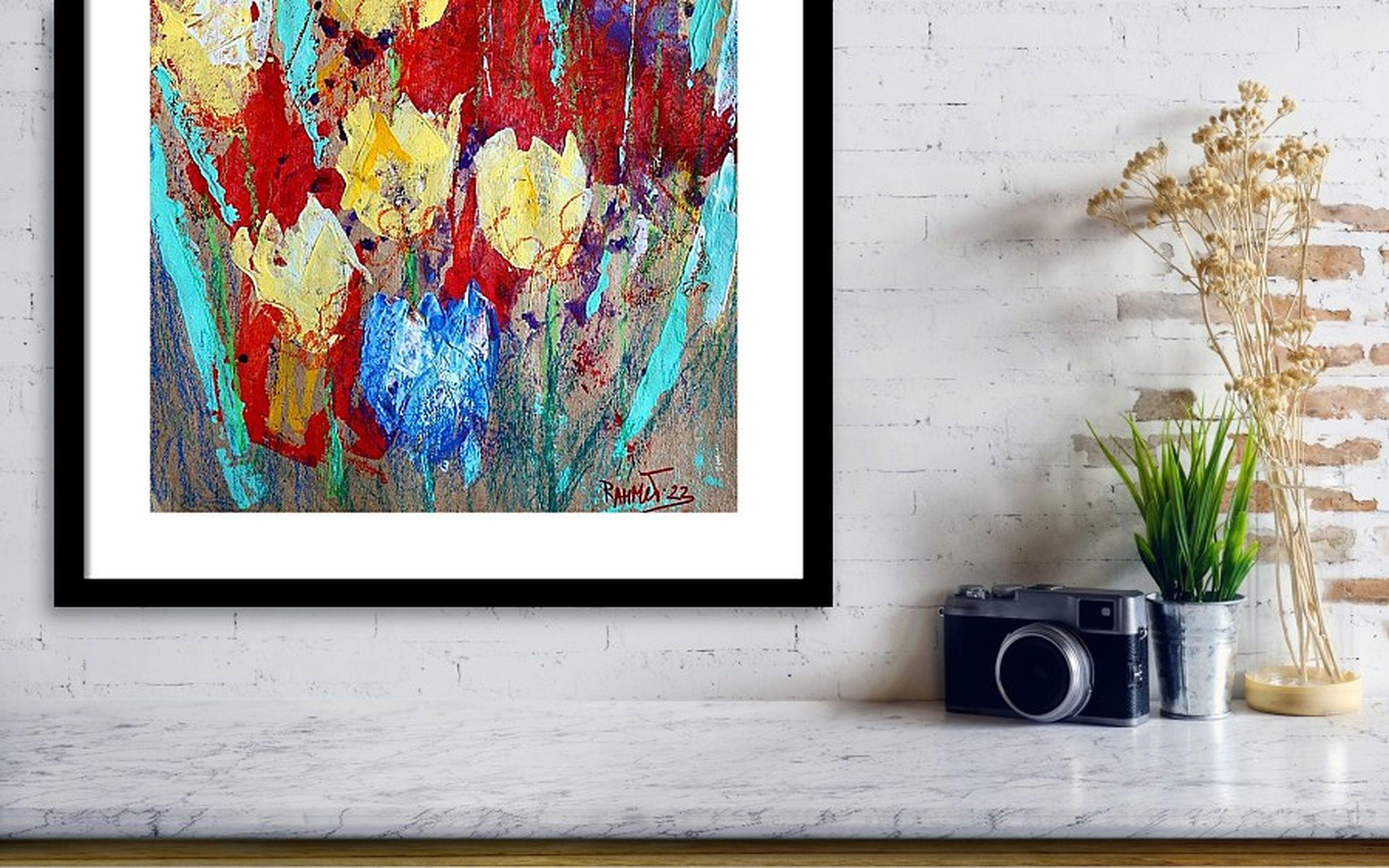 Fanasie mit Blumen 112 (Impressionismus), Painting, von RAKHMET REDZHEPOV (RAMZI)