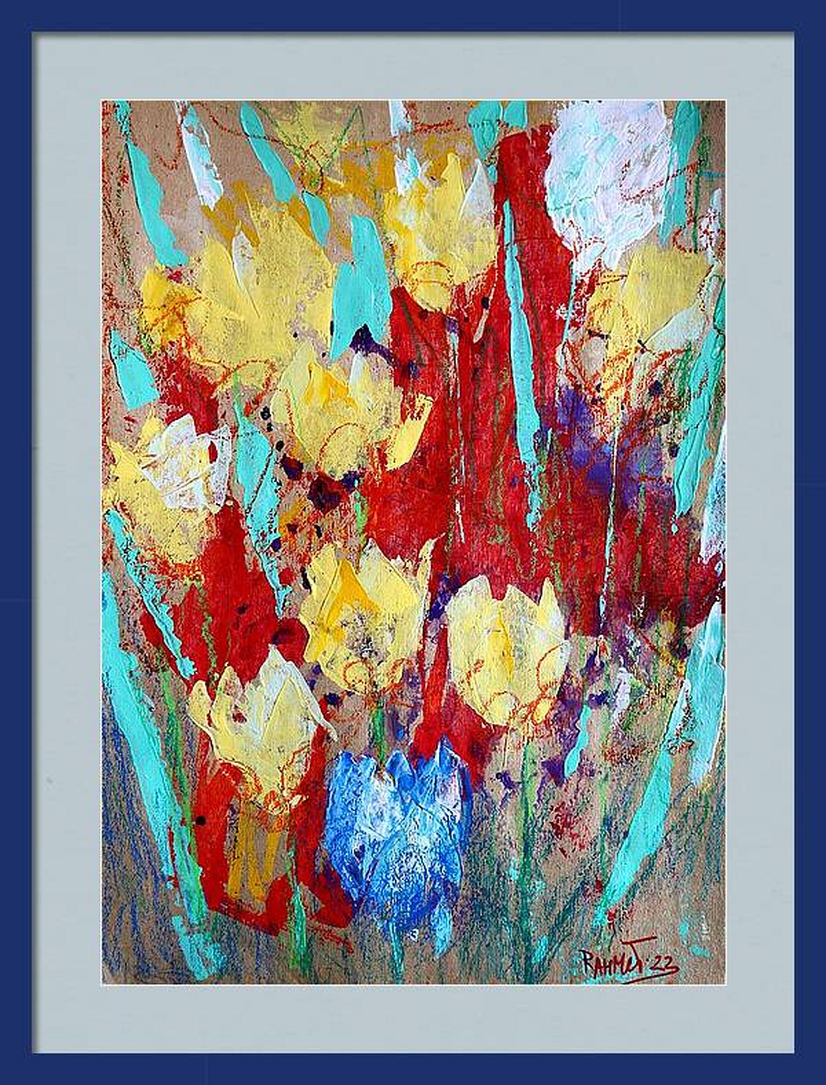 Fanasie mit Blumen 112 (Braun), Interior Painting, von RAKHMET REDZHEPOV (RAMZI)