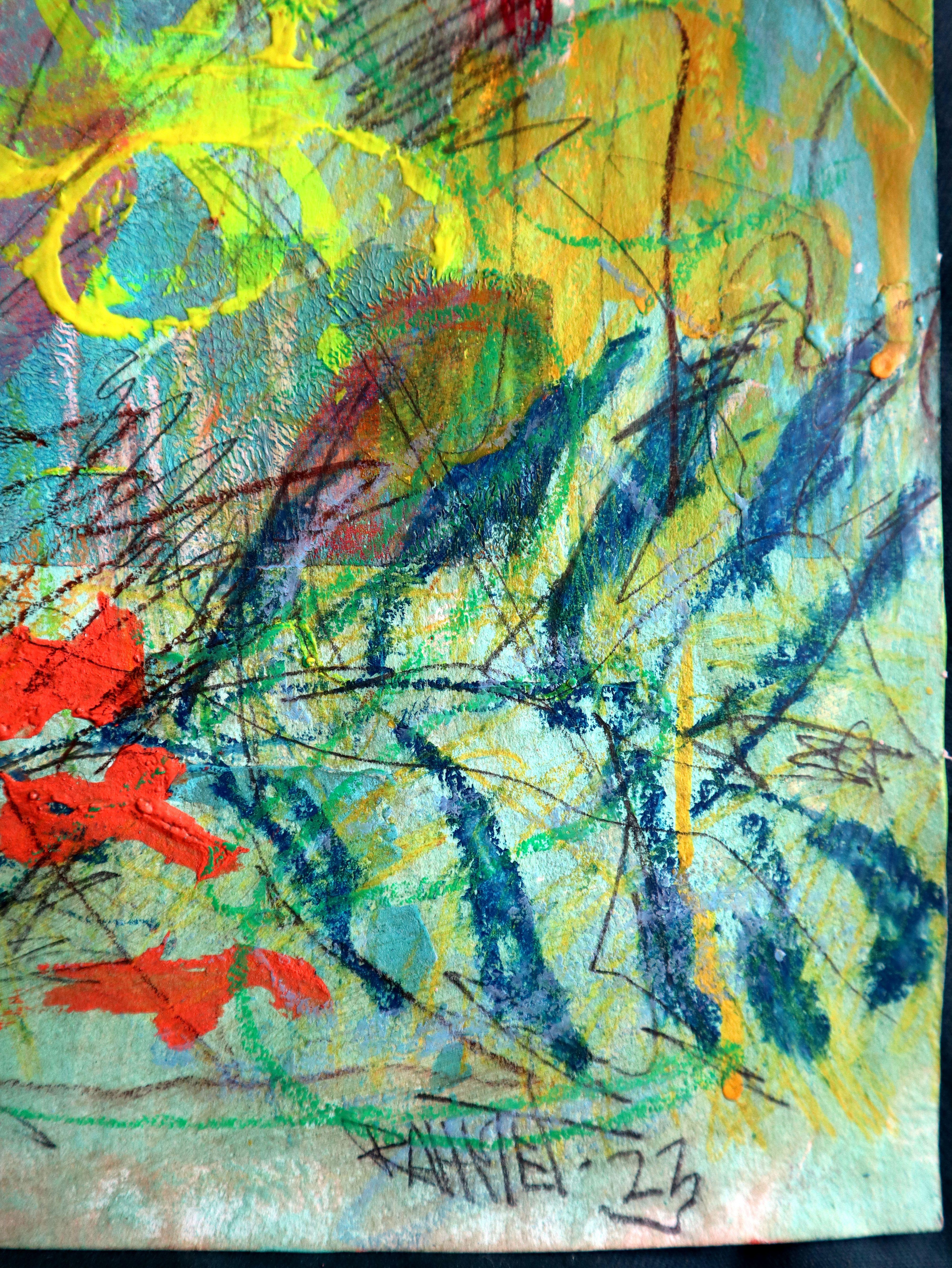 Fantaisie avec des fleurs 114 - Impressionnisme Painting par RAKHMET REDZHEPOV (RAMZI)