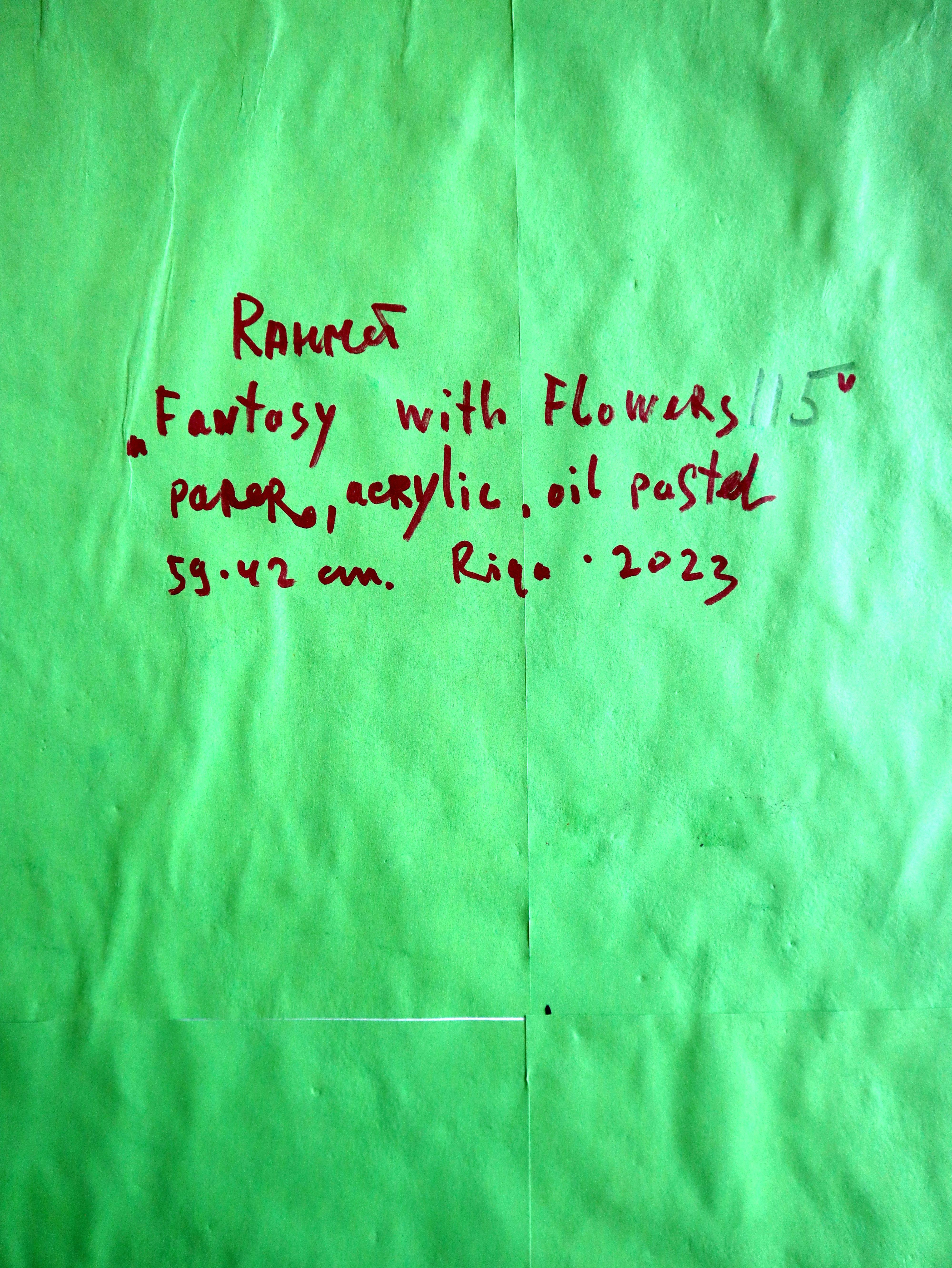 Fanasie mit Blumen 115 – Painting von RAKHMET REDZHEPOV (RAMZI)