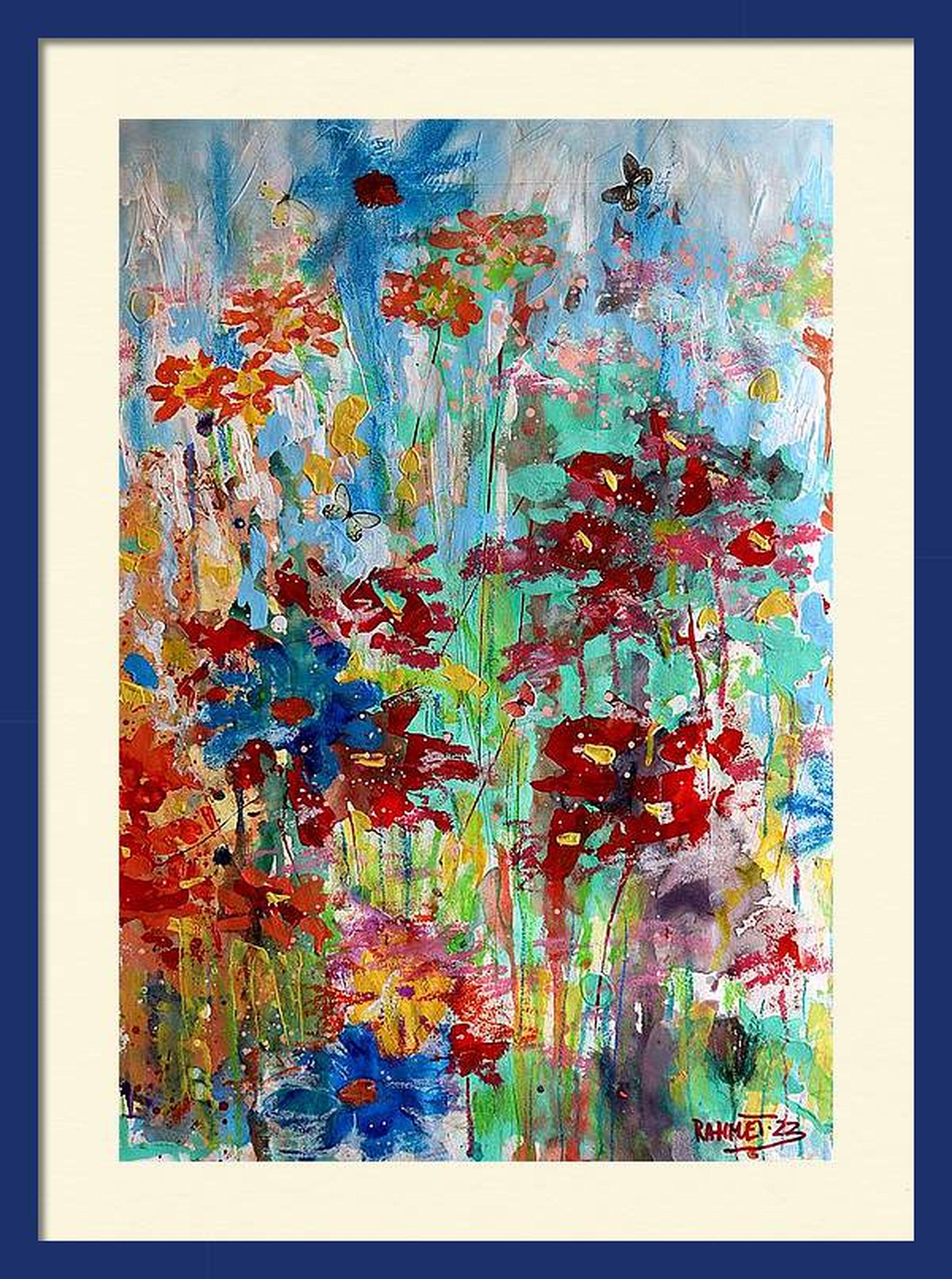 Fanasie mit Blumen 115 (Impressionismus), Painting, von RAKHMET REDZHEPOV (RAMZI)