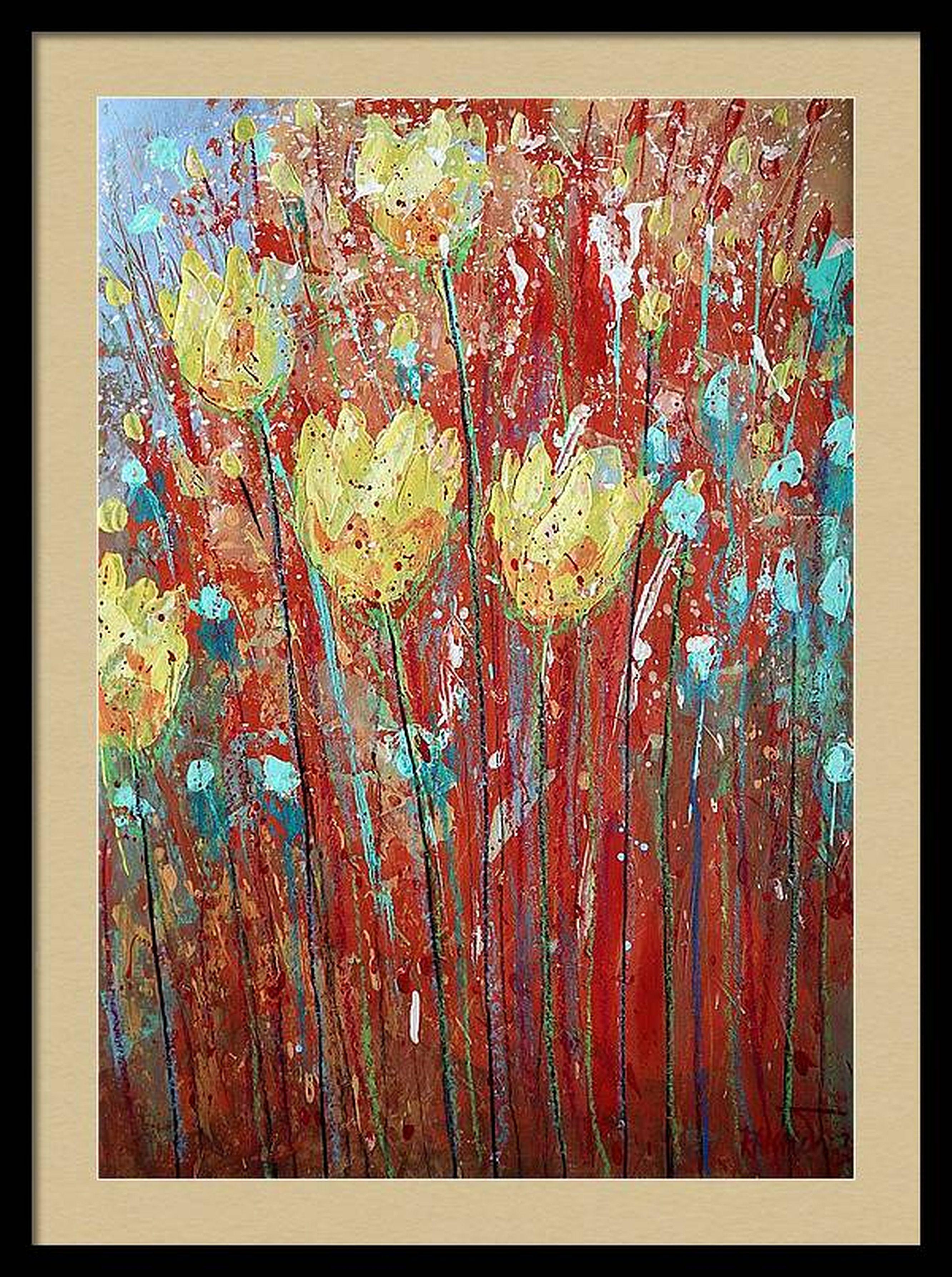 Fanasie mit Blumen 117 (Impressionismus), Painting, von RAKHMET REDZHEPOV (RAMZI)