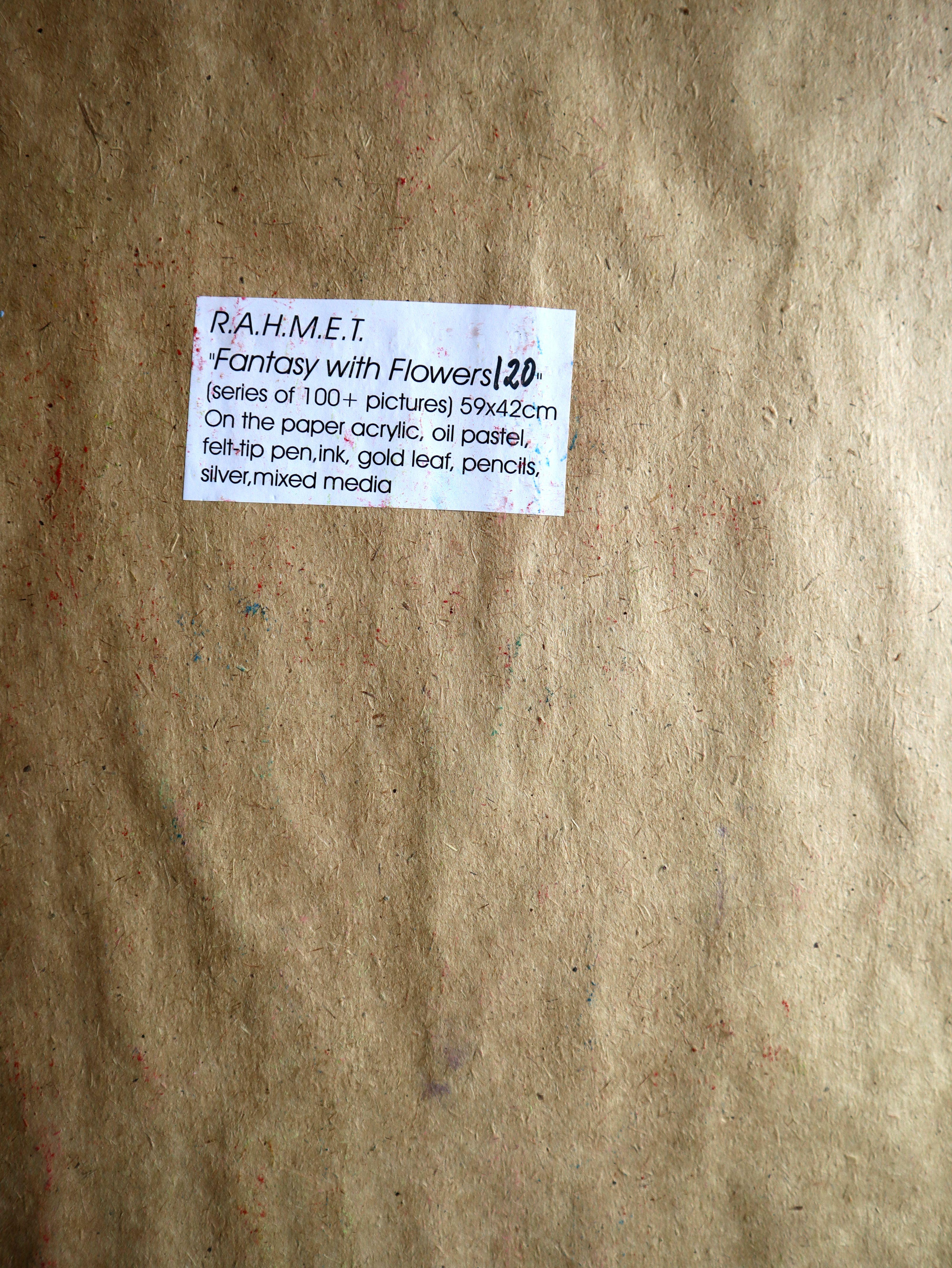 Fanasie mit Blumen 120 – Painting von RAKHMET REDZHEPOV (RAMZI)