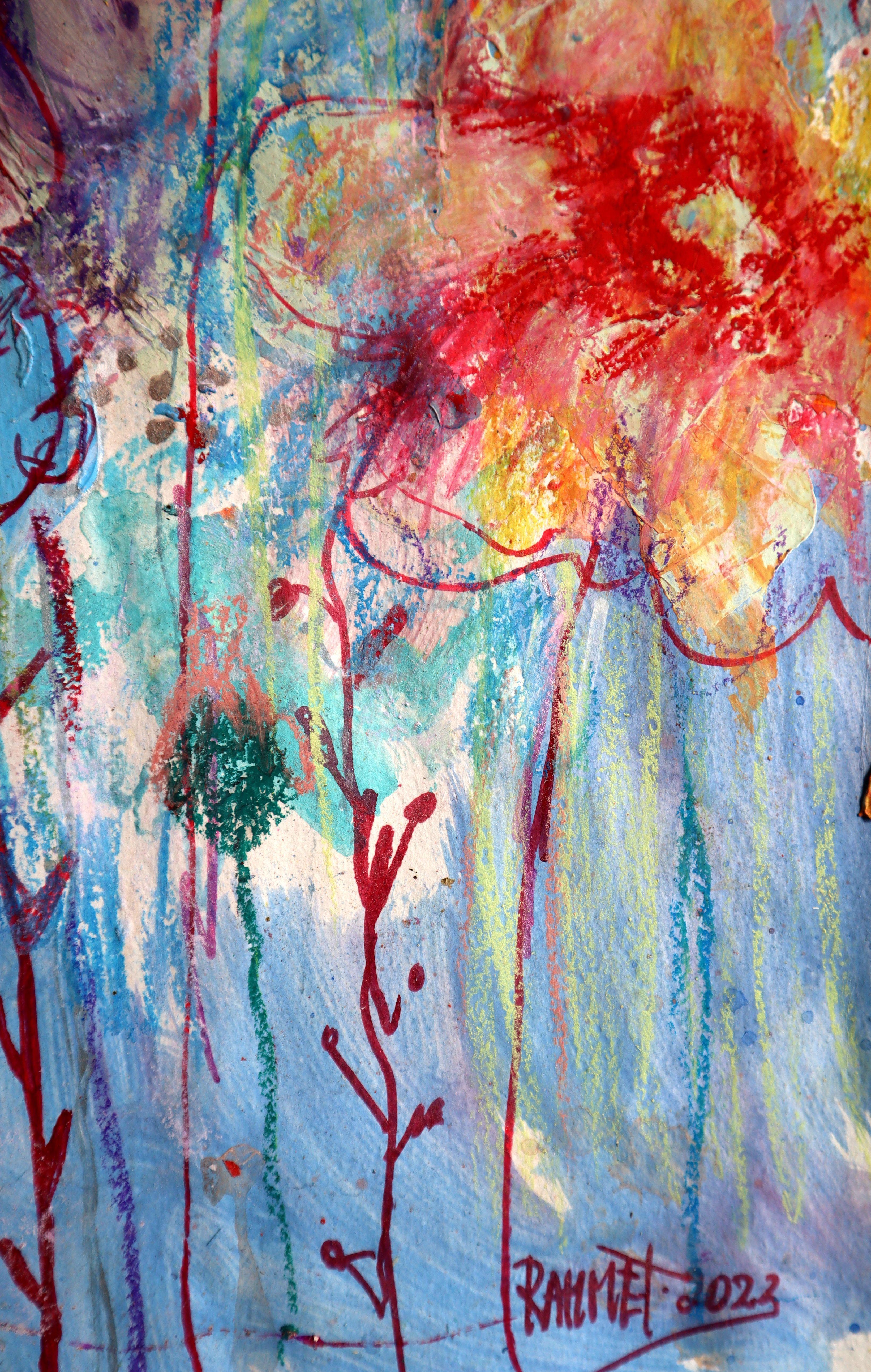 Fanasie mit Blumen 122 (Impressionismus), Painting, von RAKHMET REDZHEPOV (RAMZI)