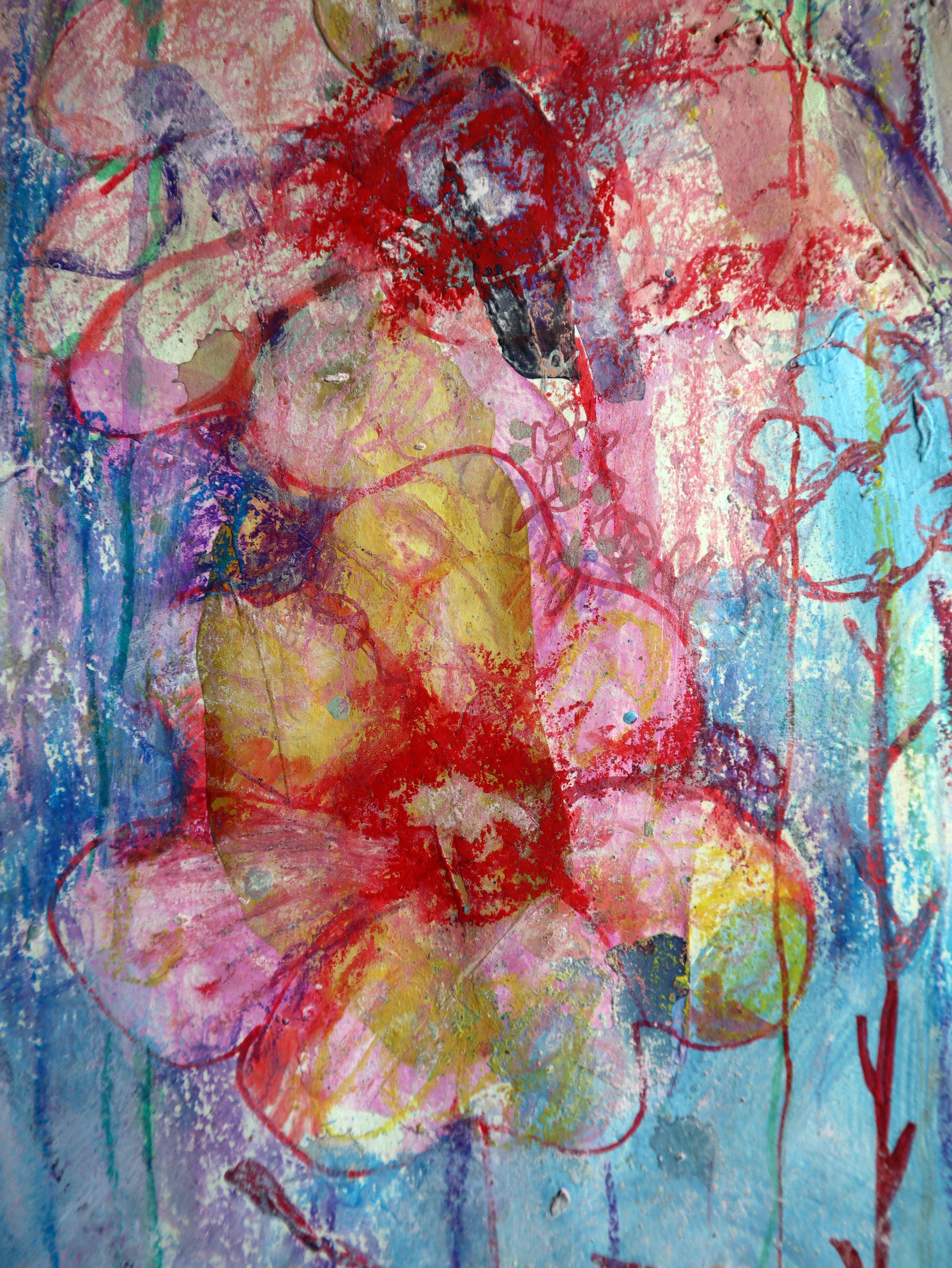 Fanasie mit Blumen 122 (Grau), Interior Painting, von RAKHMET REDZHEPOV (RAMZI)