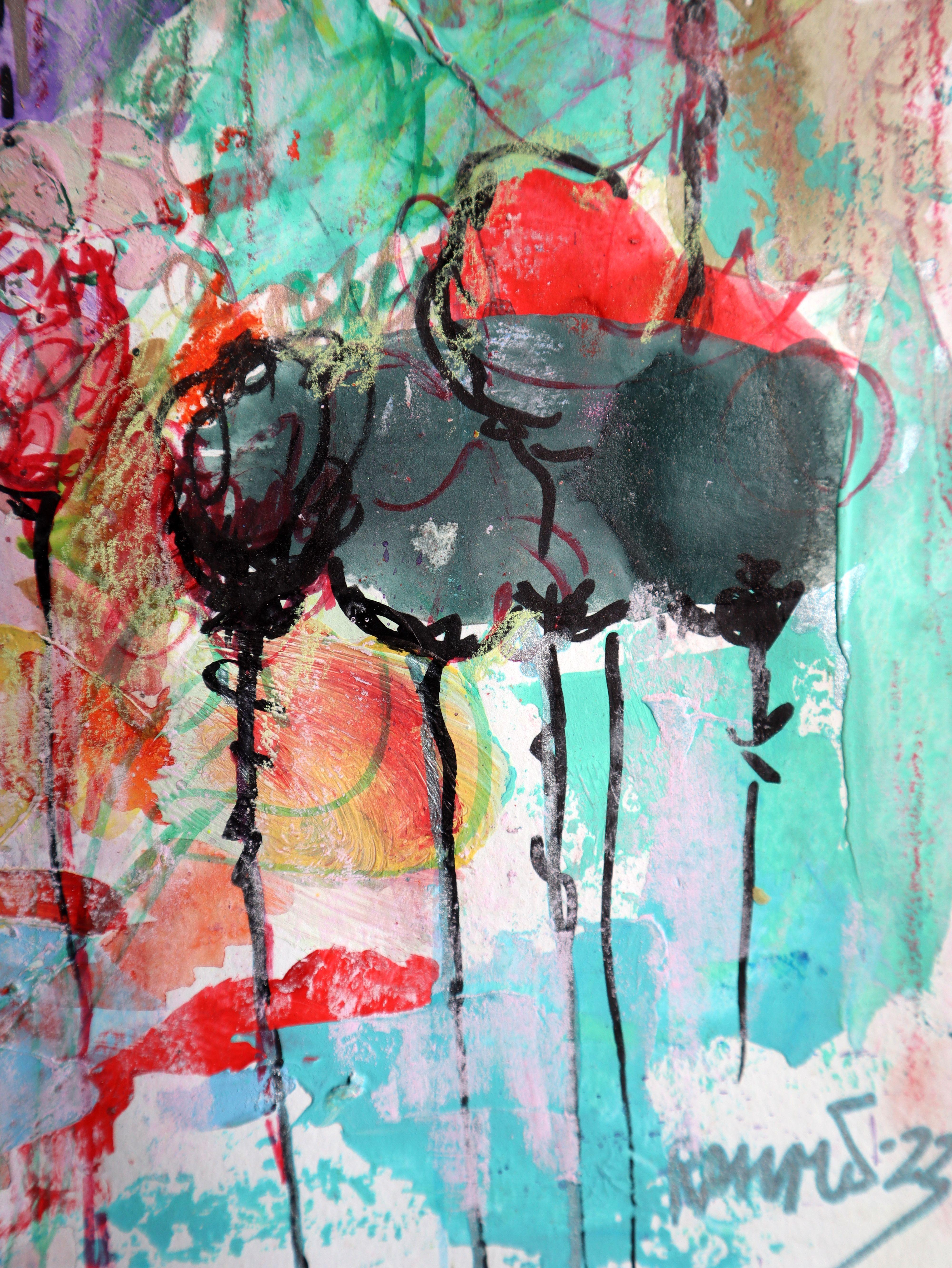 Fanasie mit Blumen 123 (Impressionismus), Painting, von RAKHMET REDZHEPOV (RAMZI)