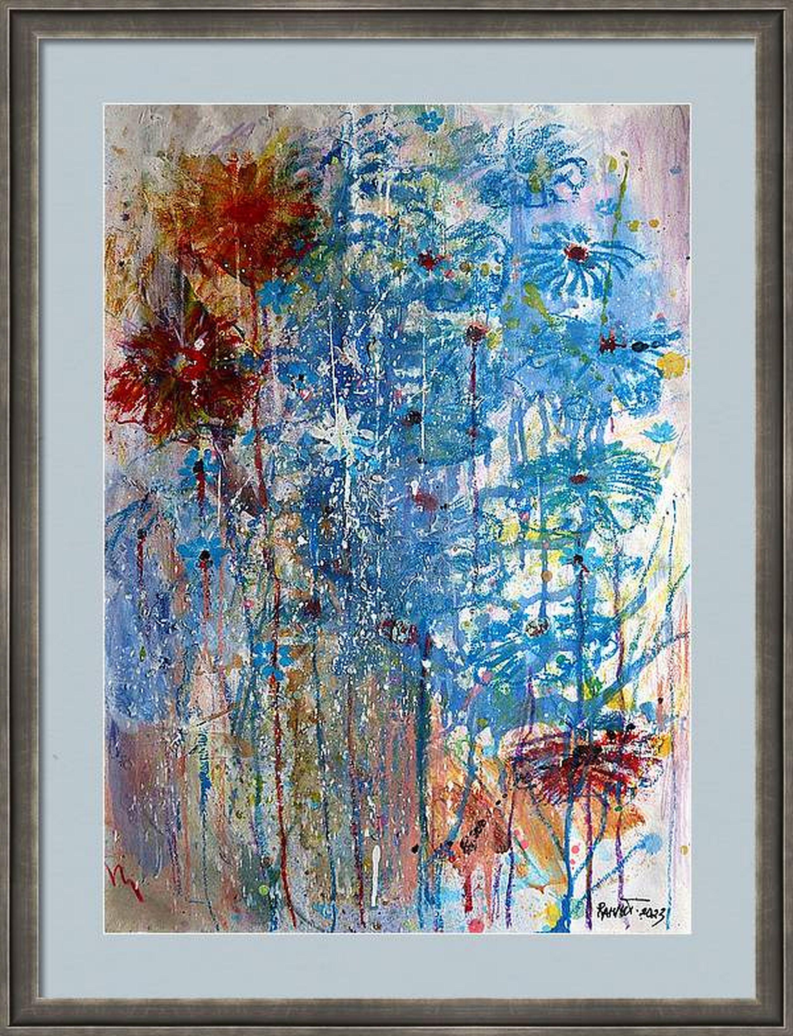 Fanasie mit Blumen 126 (Impressionismus), Painting, von RAKHMET REDZHEPOV (RAMZI)