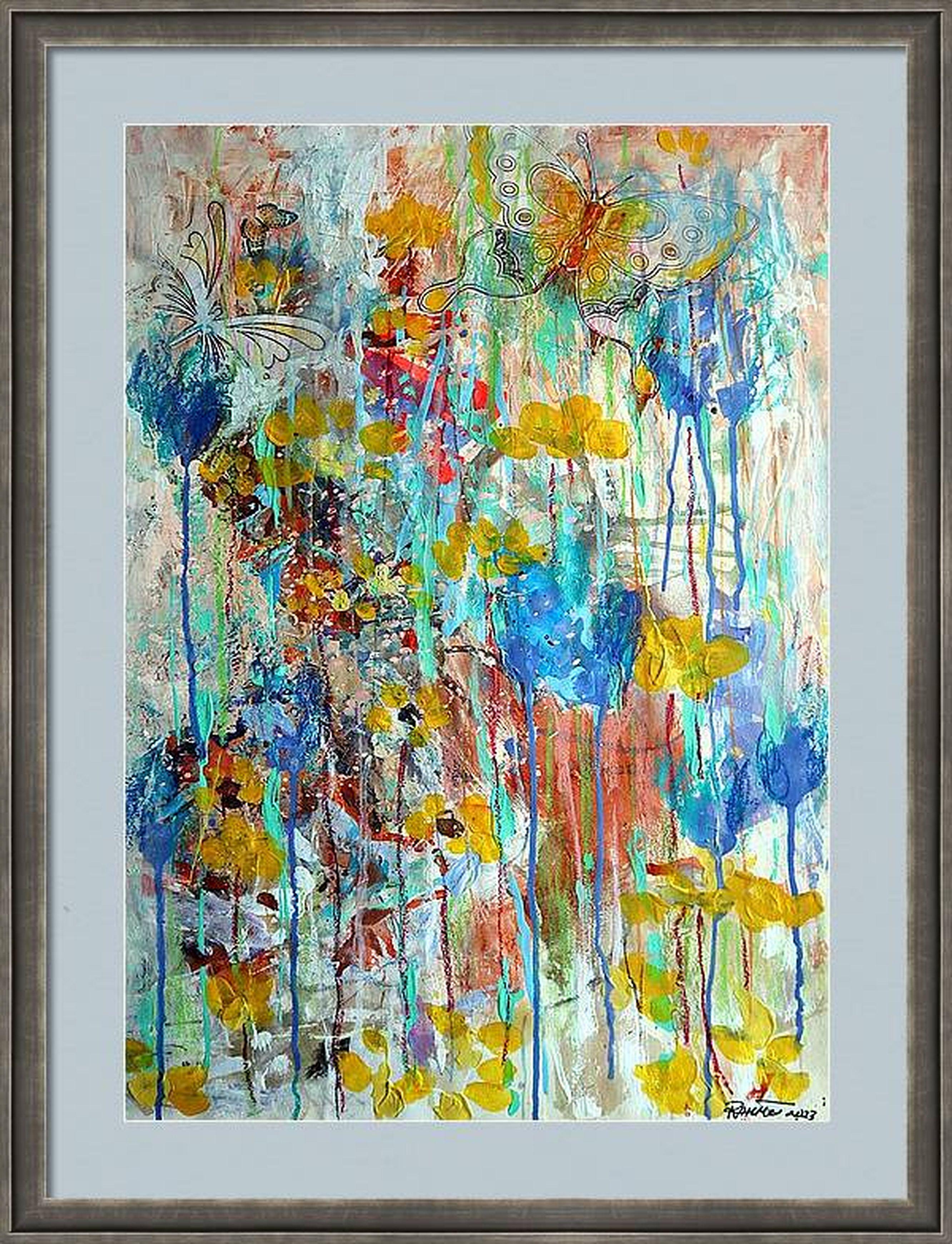 Fantaisie avec des fleurs 127 - Impressionnisme Painting par RAKHMET REDZHEPOV (RAMZI)