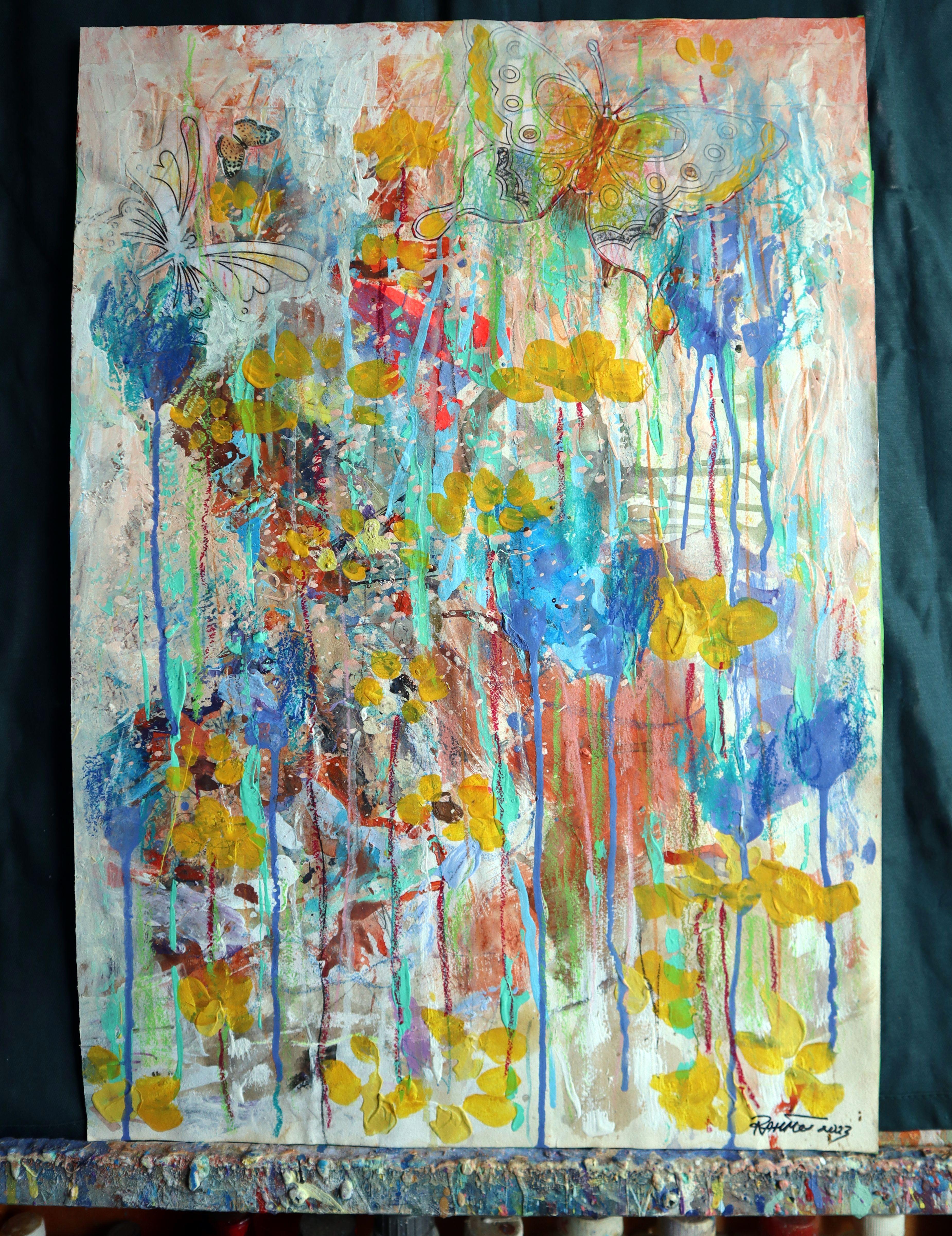 Fantaisie avec des fleurs 127 en vente 2