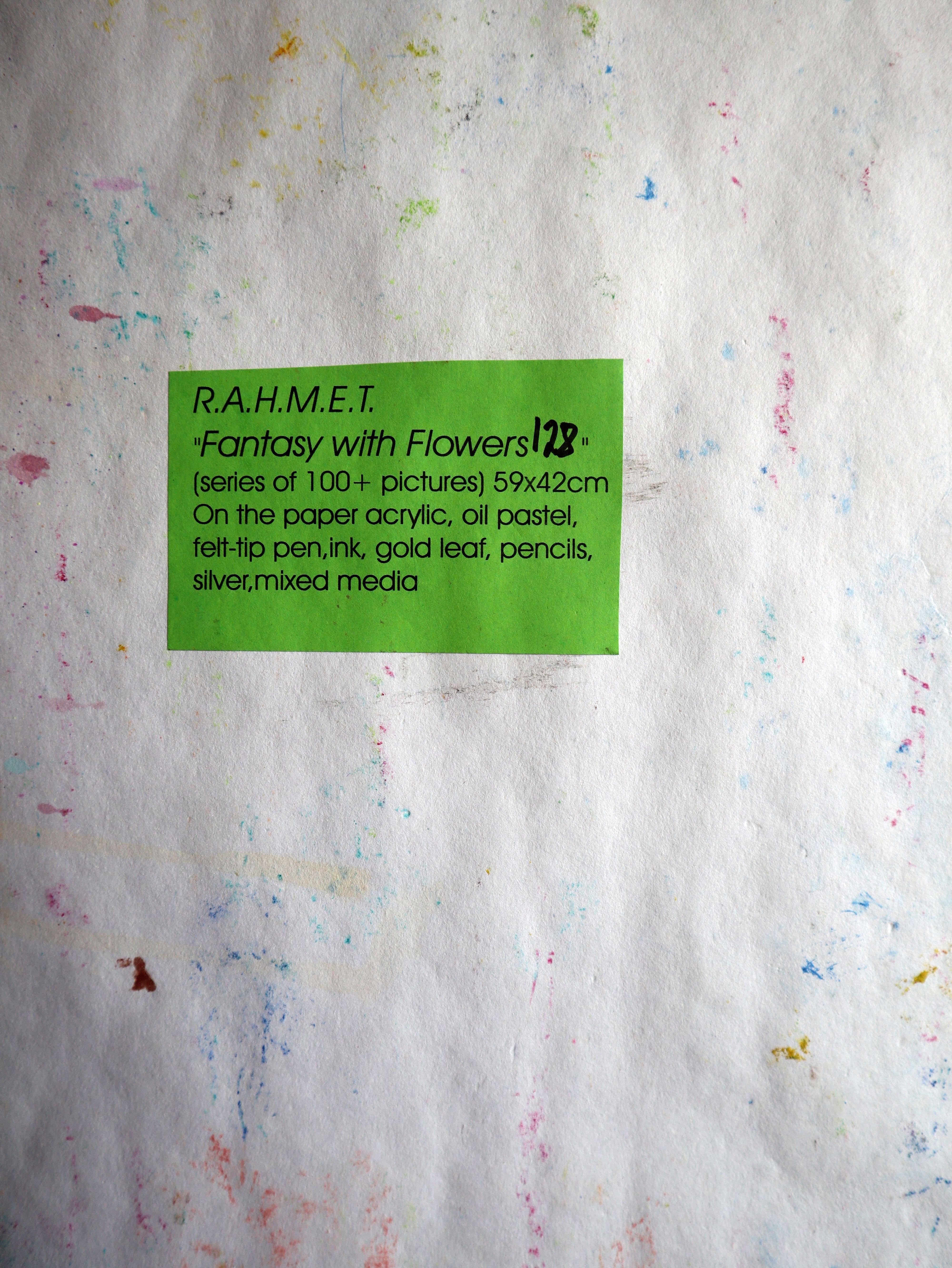 Fantaisie avec des fleurs 128 - Impressionnisme Painting par RAKHMET REDZHEPOV (RAMZI)