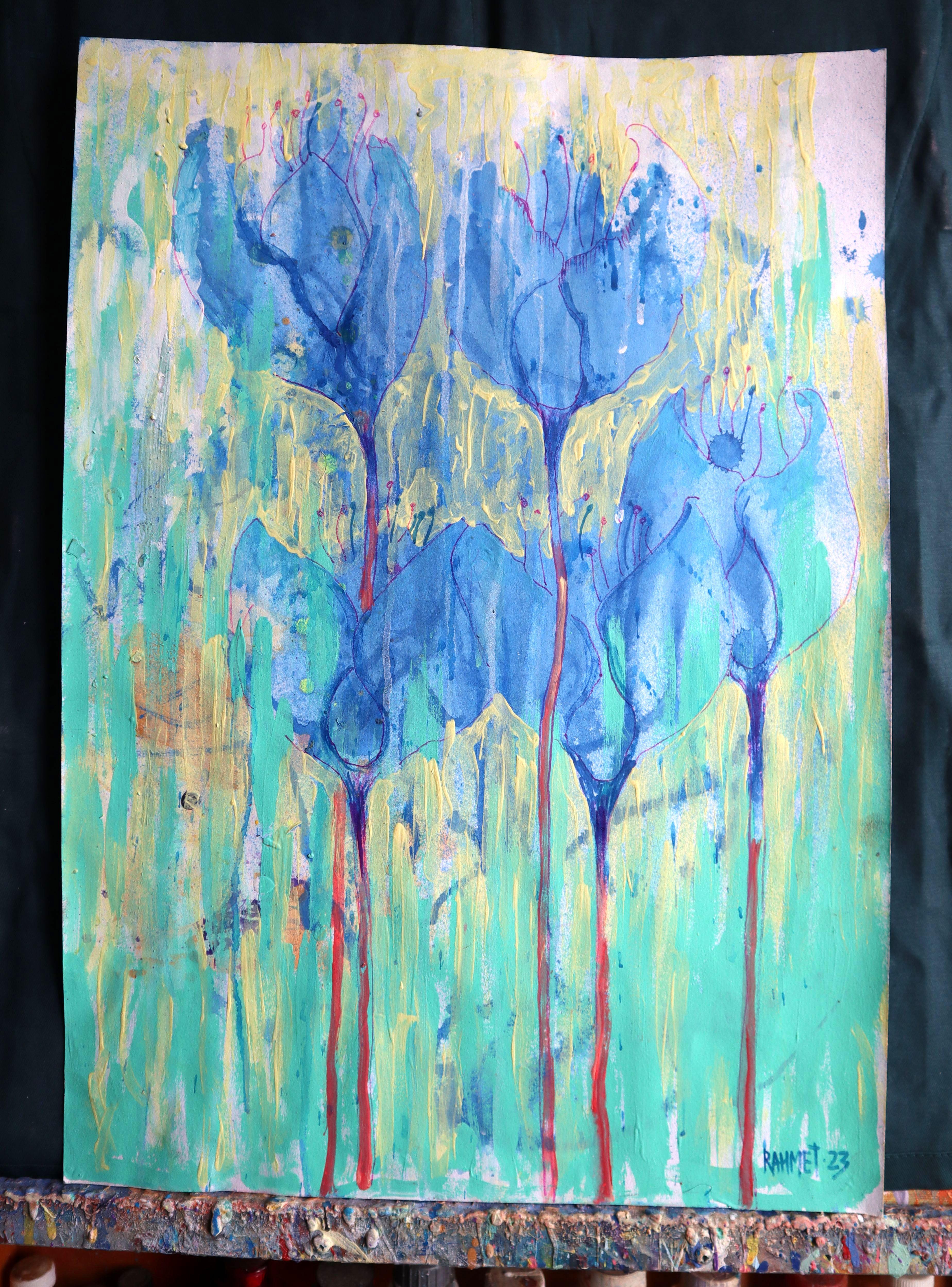 Fantaisie avec des fleurs 128 en vente 3