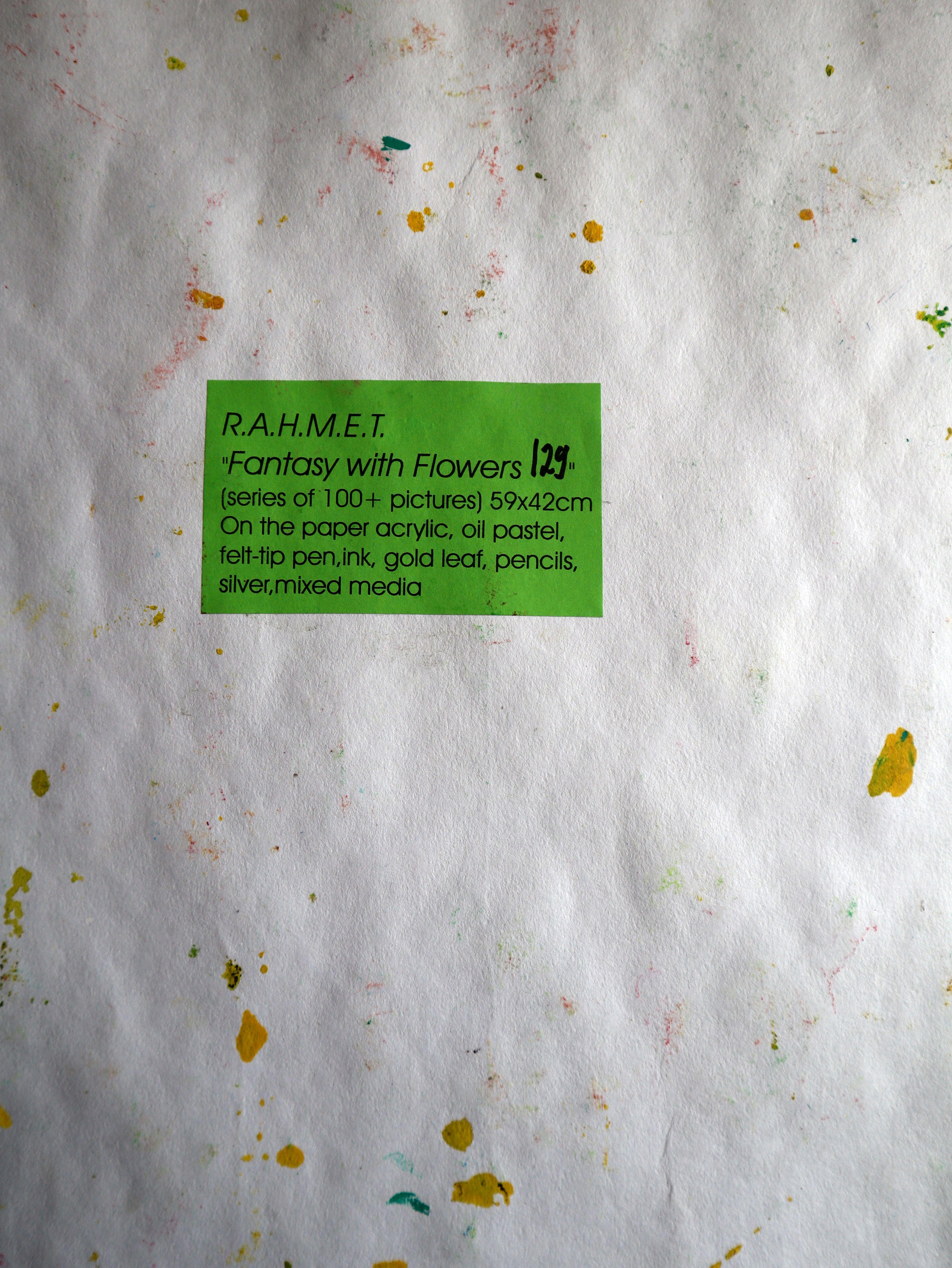 Fanasie mit Blumen 129 (Braun), Abstract Painting, von RAKHMET REDZHEPOV (RAMZI)