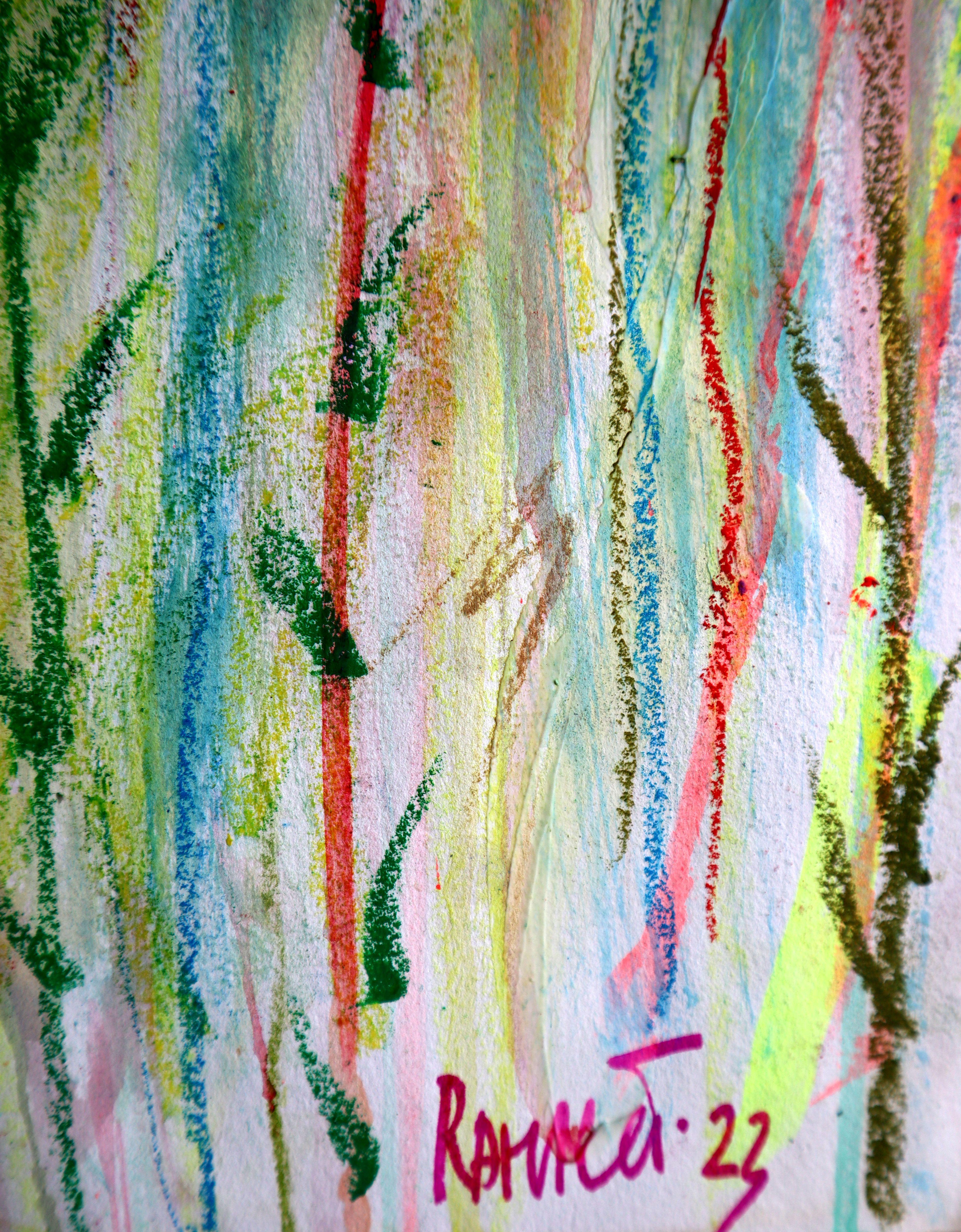 Fanasie mit Blumen 130 (Impressionismus), Painting, von RAKHMET REDZHEPOV (RAMZI)