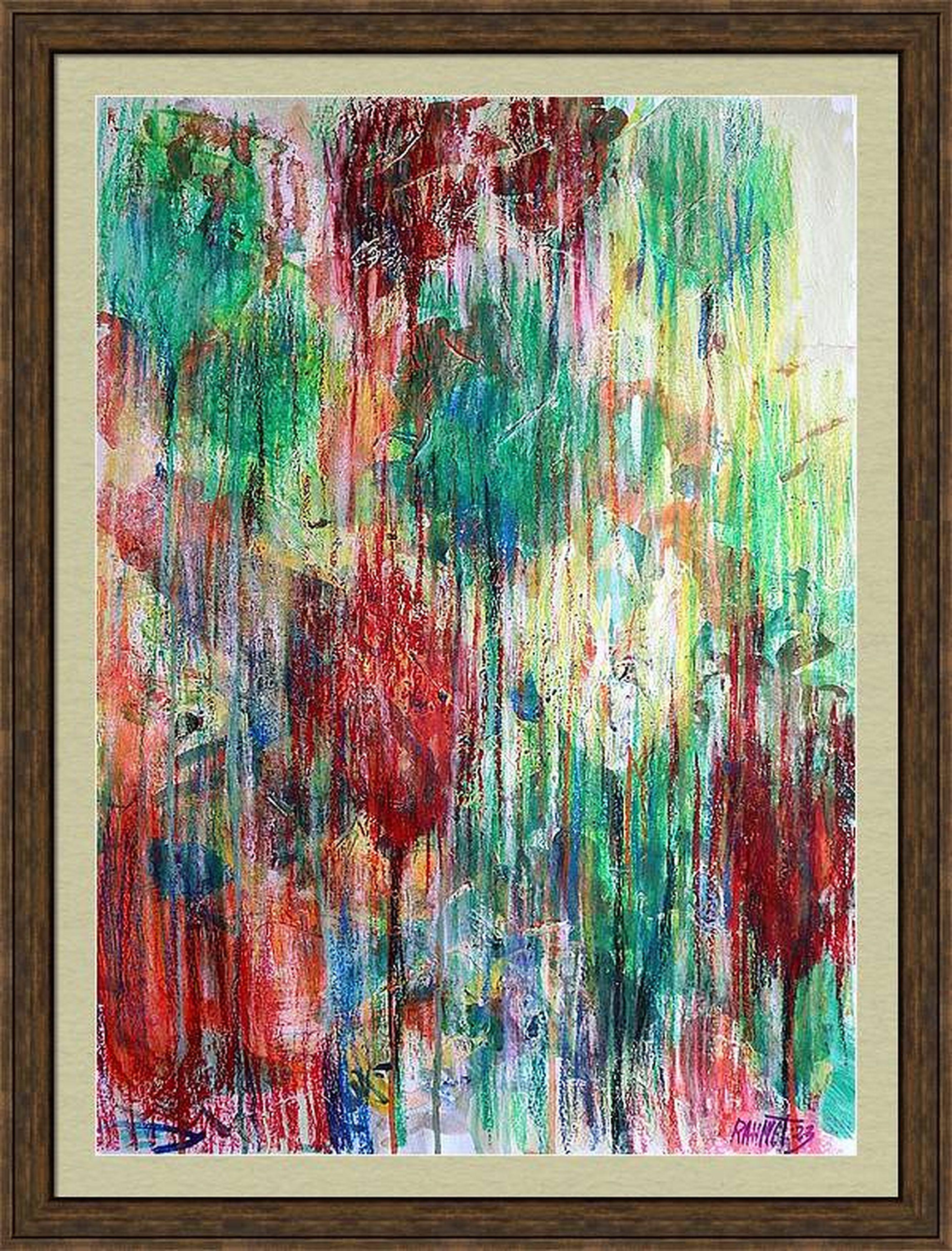 Fanasie mit Blumen 131 (Grau), Interior Painting, von RAKHMET REDZHEPOV (RAMZI)