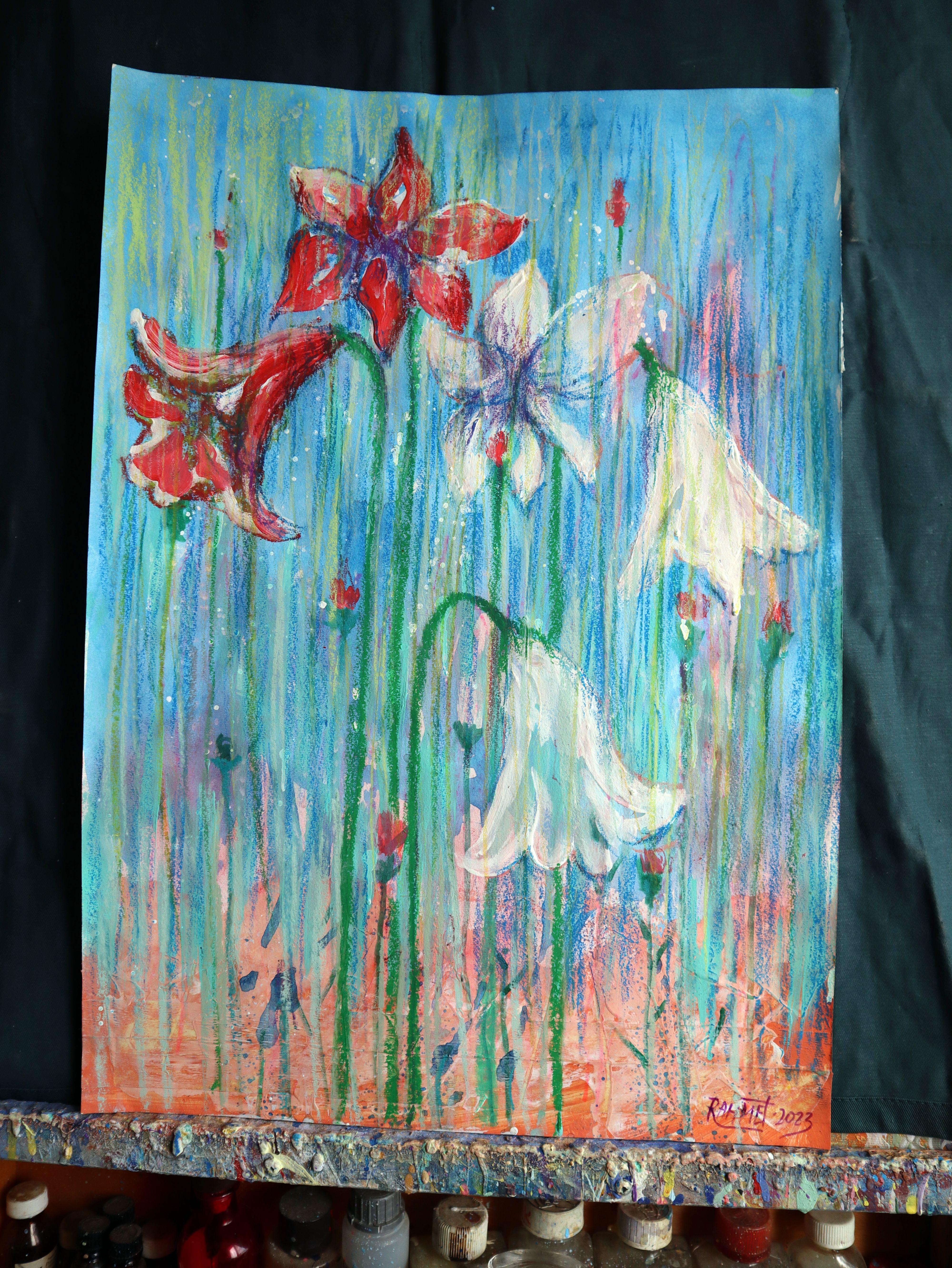 Fantaisie avec des fleurs 133 en vente 6