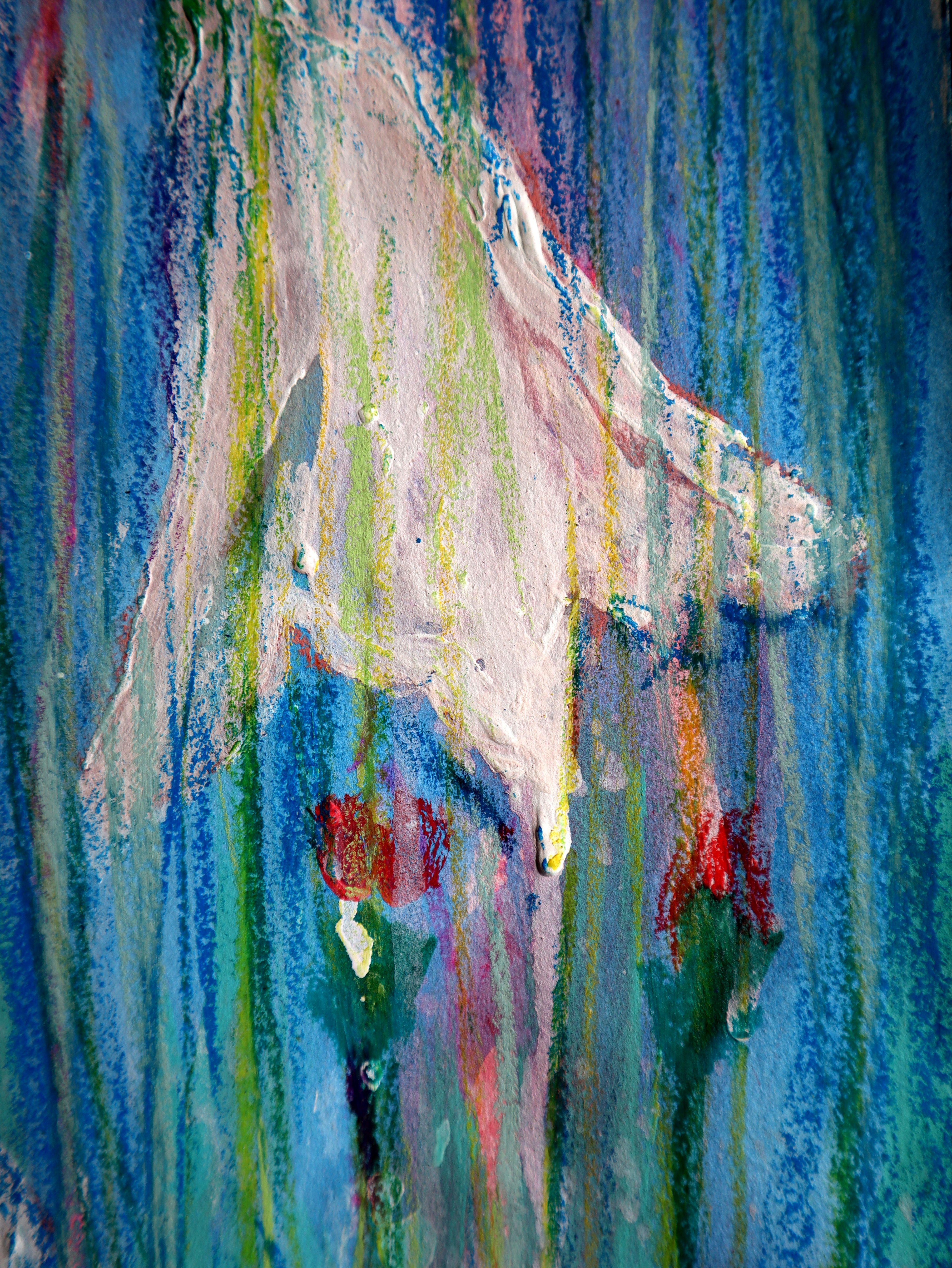 Fantaisie avec des fleurs 133 - Impressionnisme Painting par RAKHMET REDZHEPOV (RAMZI)