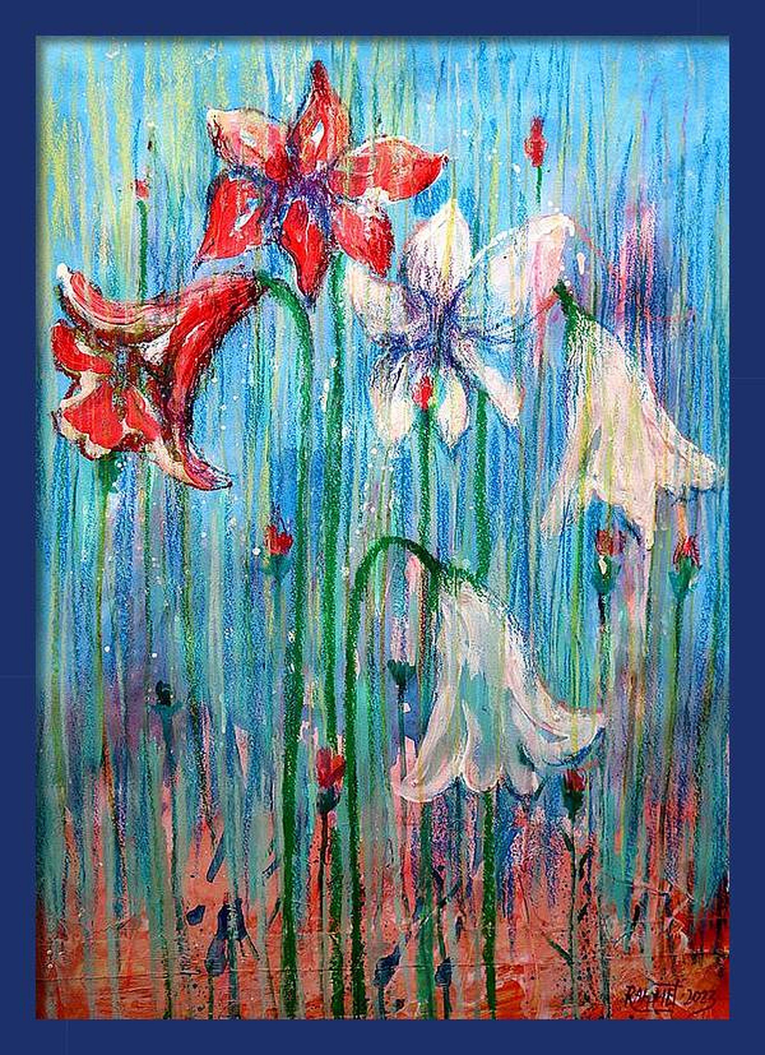 Fantaisie avec des fleurs 133 en vente 3