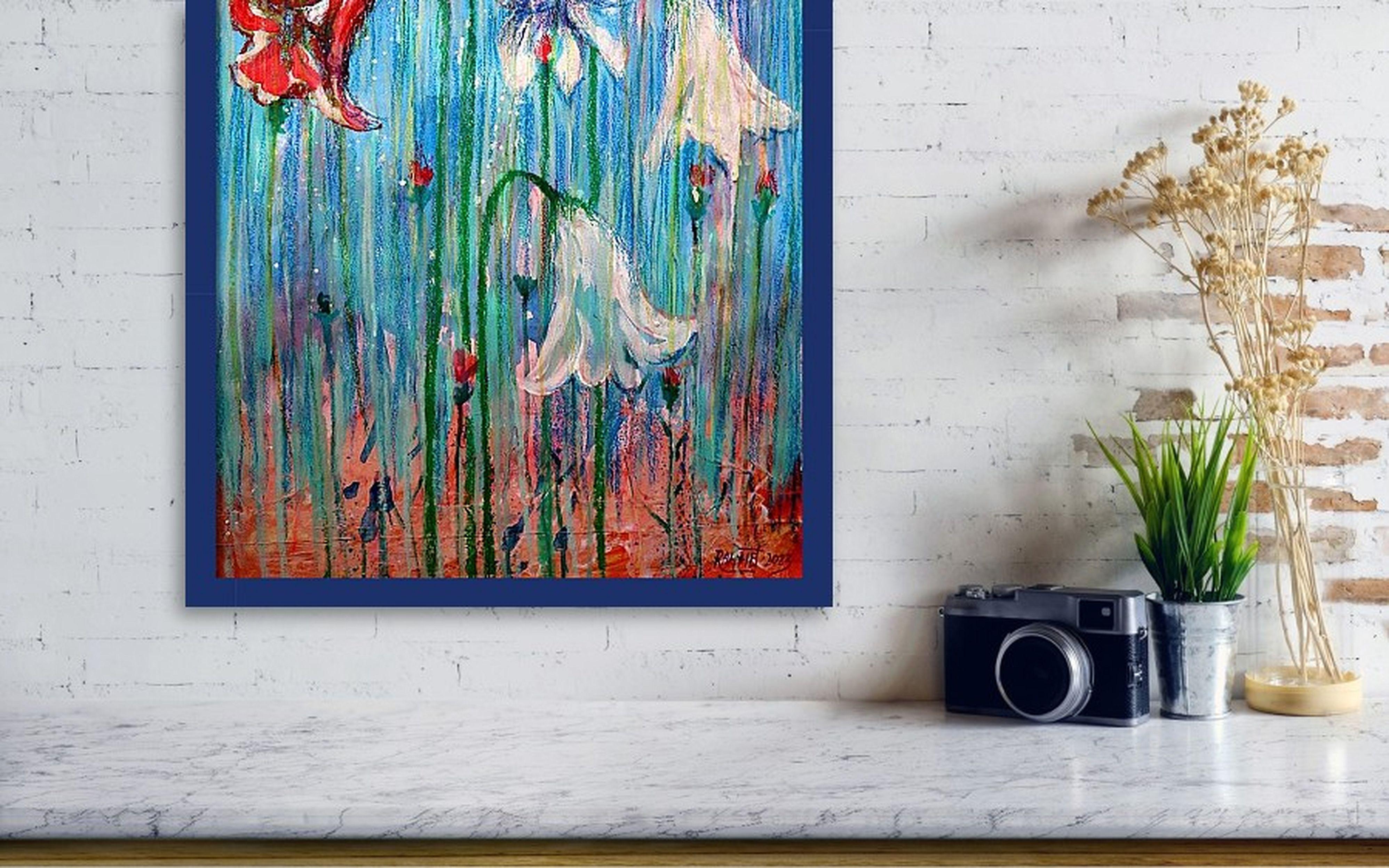 Fantaisie avec des fleurs 133 en vente 4