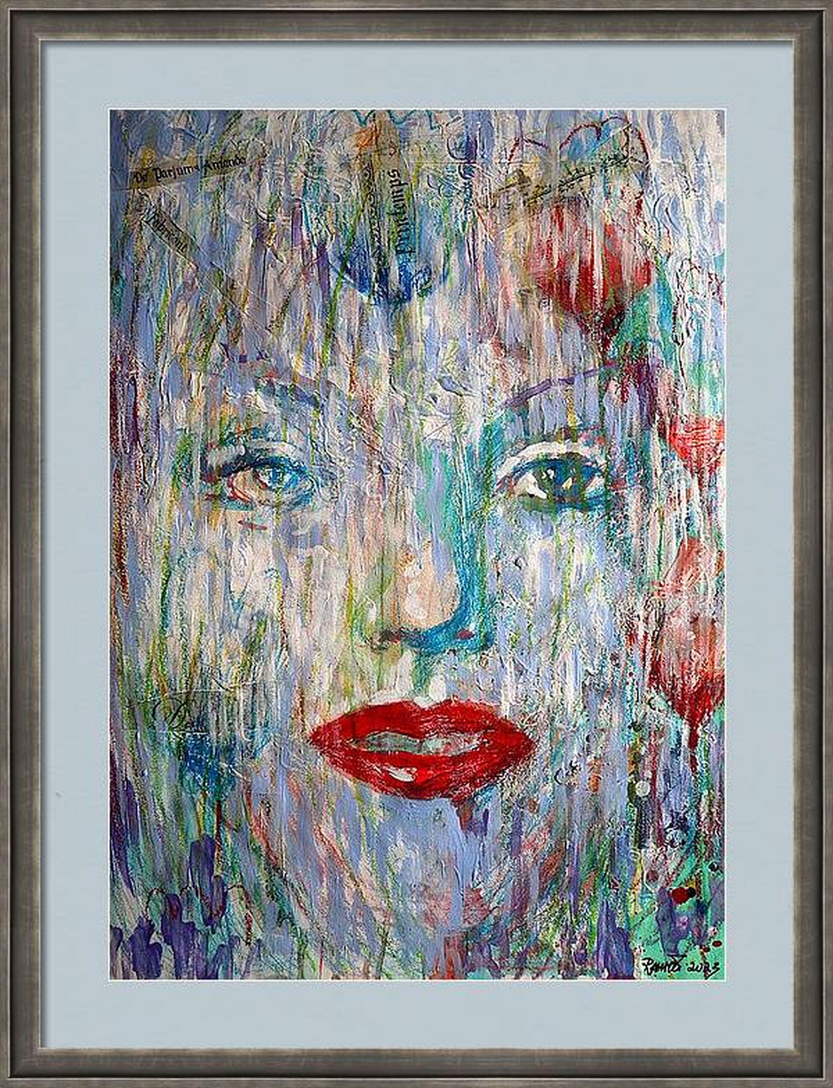 Fanasie mit Blumen 135 (Grau), Interior Painting, von RAKHMET REDZHEPOV (RAMZI)