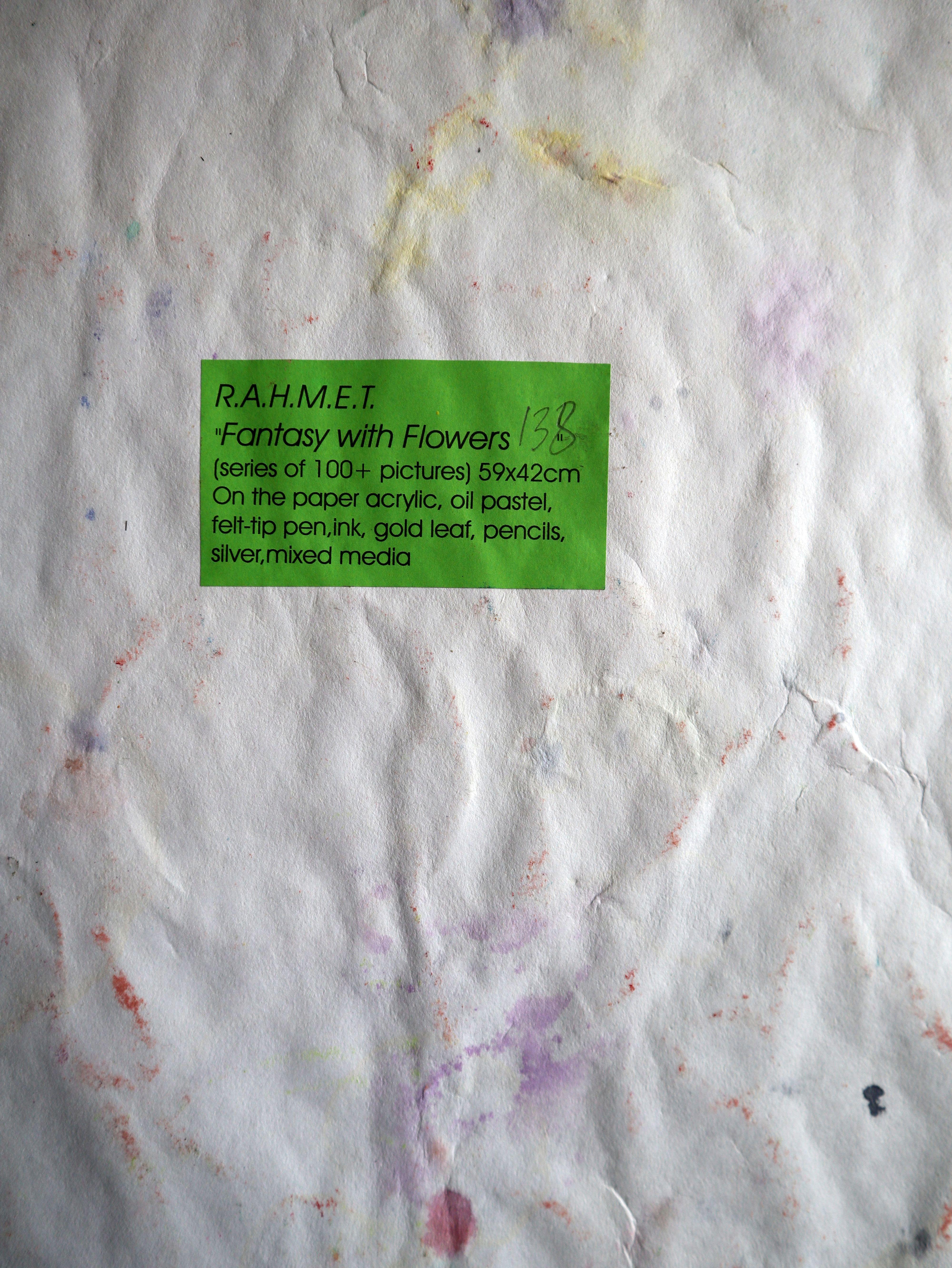 Fanasy with Flowers 138 - Impressionnisme Painting par RAKHMET REDZHEPOV (RAMZI)