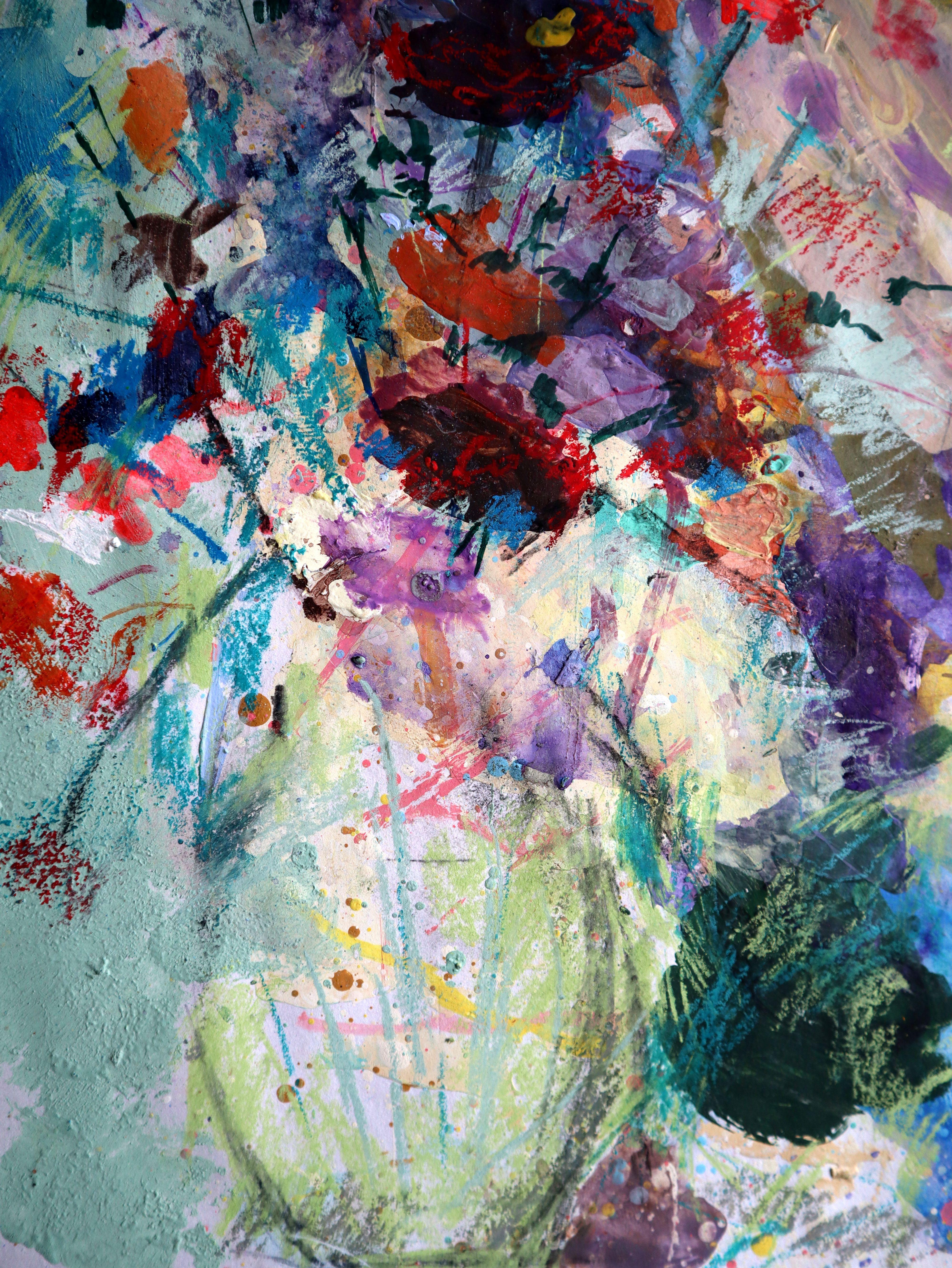 Fanasy with Flowers 141 - Impressionnisme Painting par RAKHMET REDZHEPOV (RAMZI)