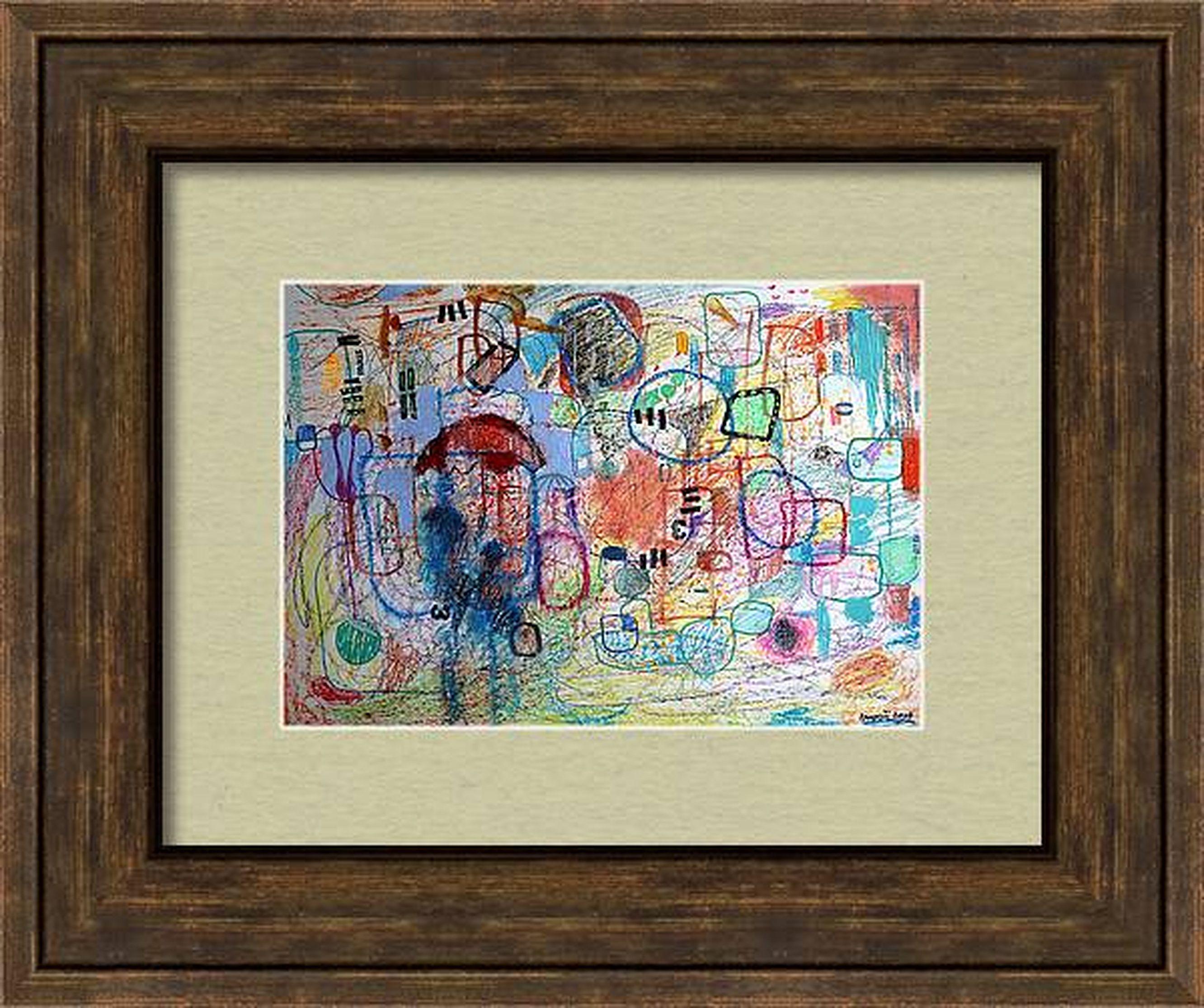 Fanasie mit Blumen 142 (Grau), Interior Painting, von RAKHMET REDZHEPOV (RAMZI)