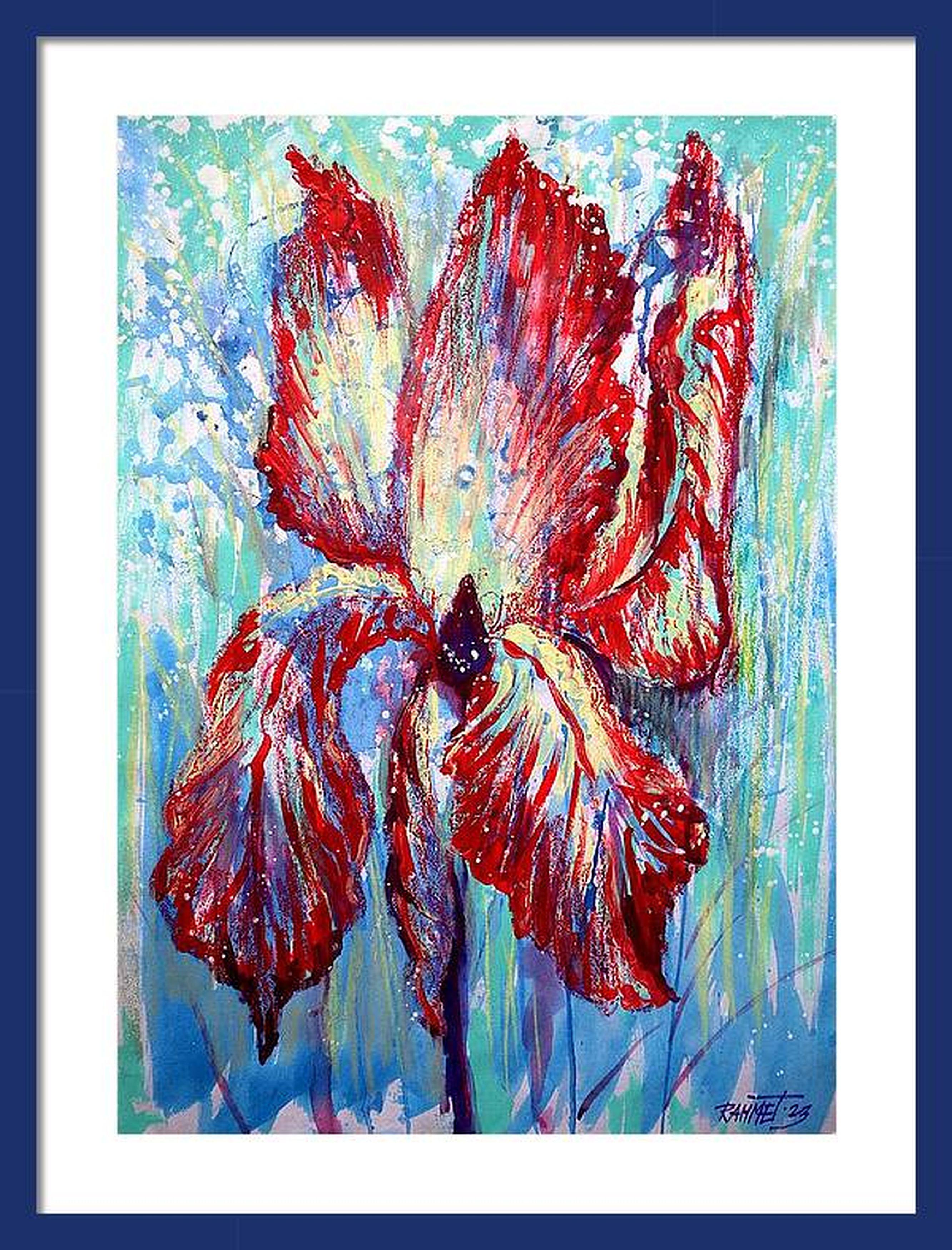 Fanasy con fiori 145 - Interior Painting Blu di RAKHMET REDZHEPOV (RAMZI)