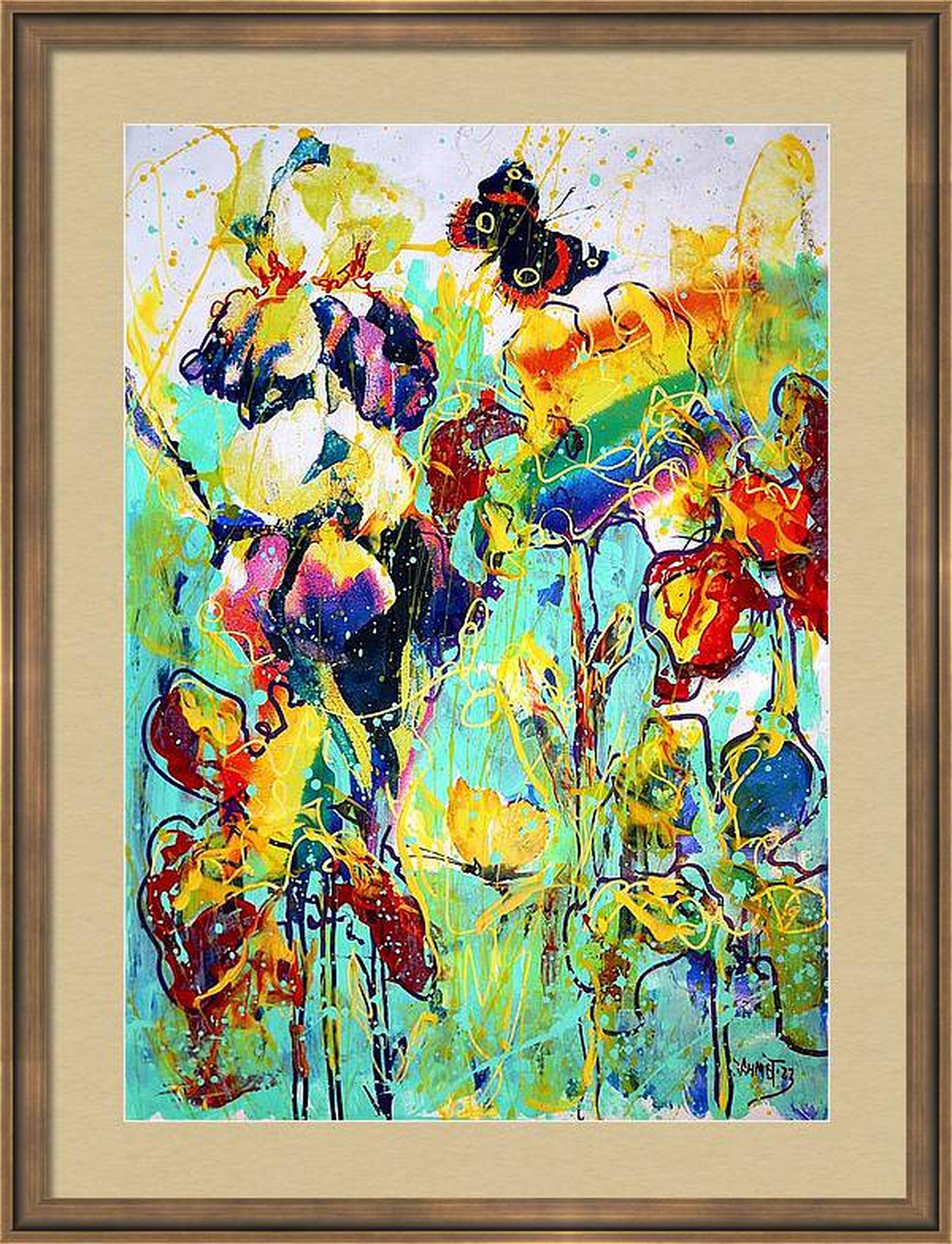 Fanasie mit Blumen 147 (Impressionismus), Painting, von RAKHMET REDZHEPOV (RAMZI)