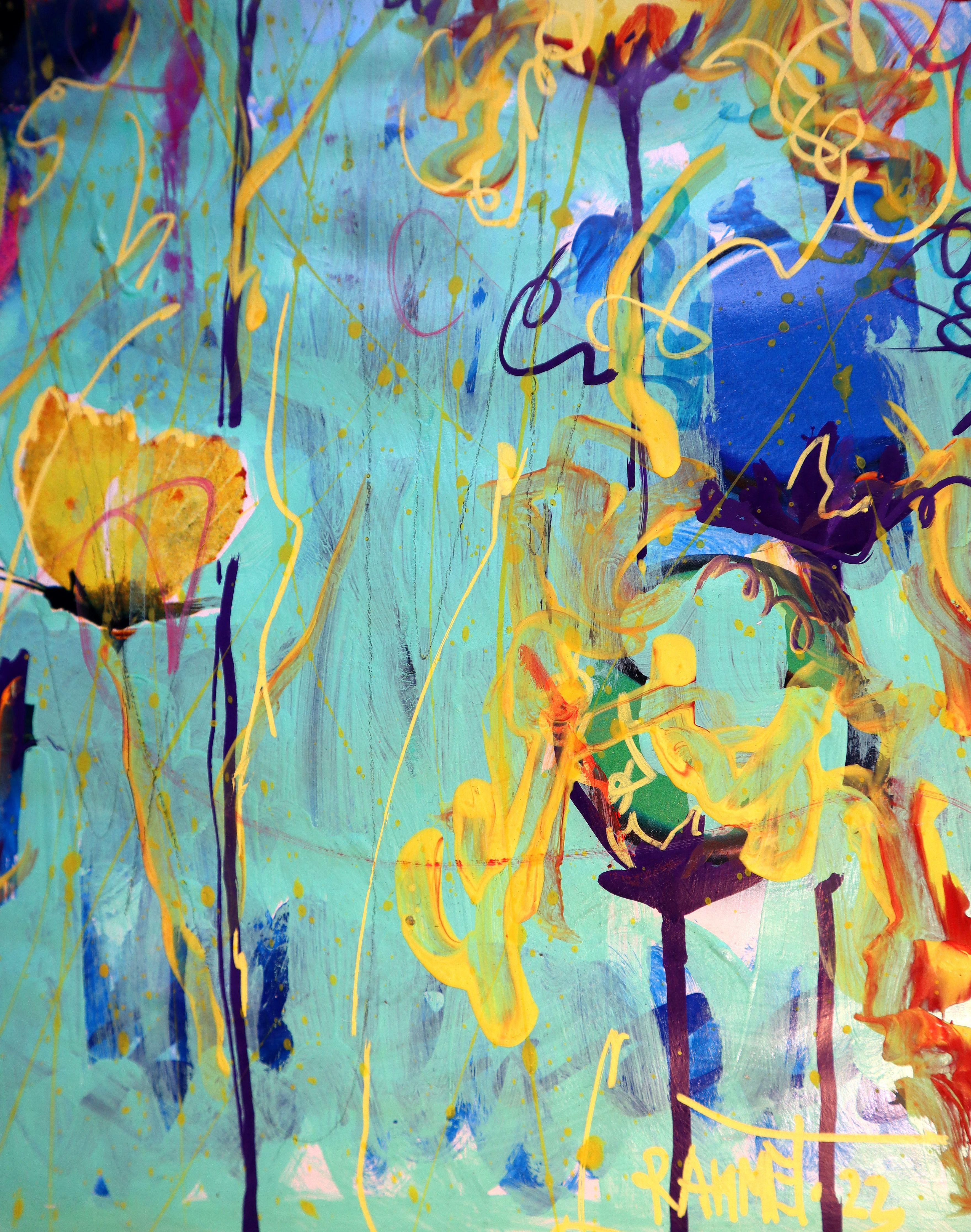 Fanasy with Flowers 150 - Impressionist Painting by RAKHMET REDZHEPOV (RAMZI)